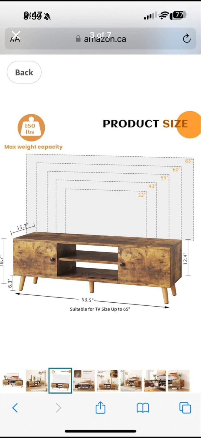 Mexin Rustic Brown TV Stand - 55-60 Inch - photo 3