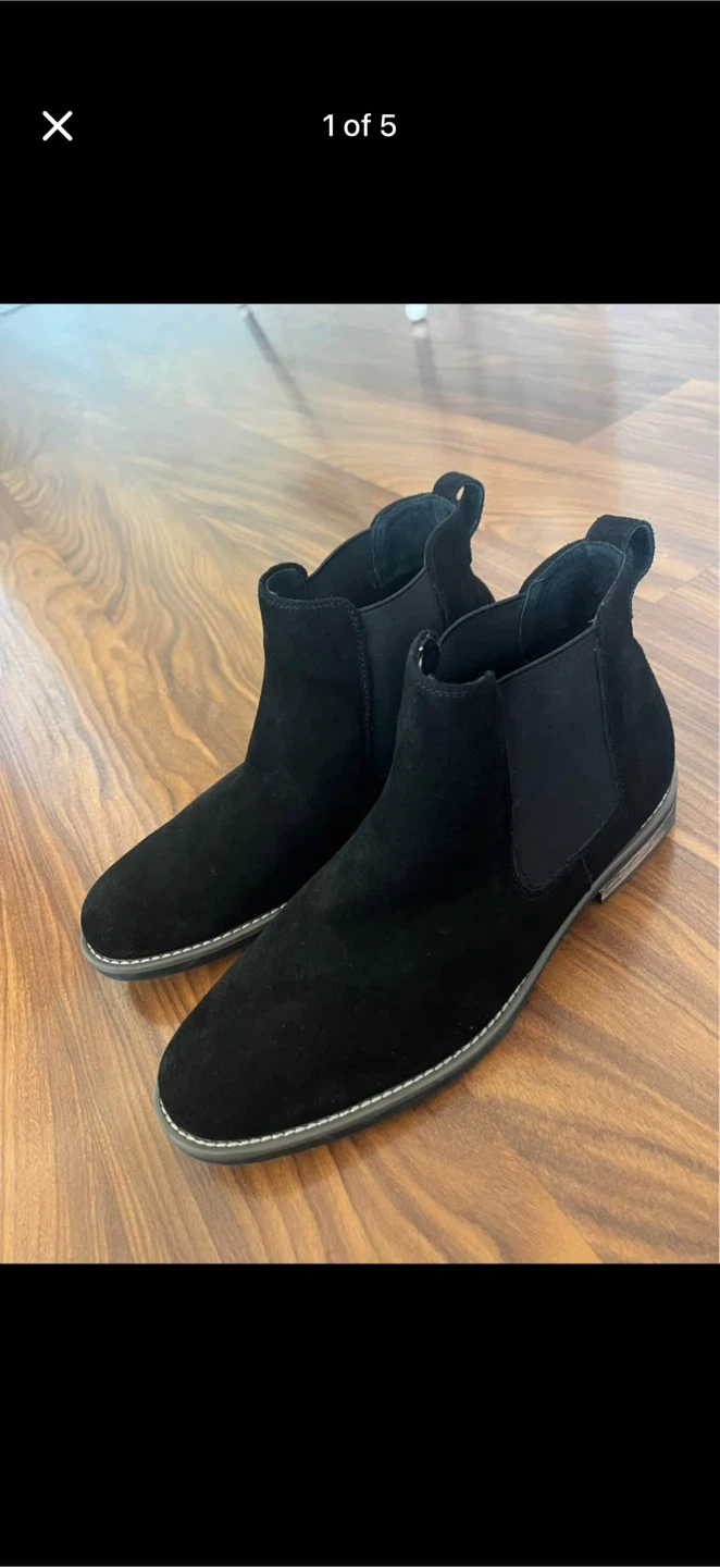 Bruno Marc Black Chelsea Boots Size 9.5