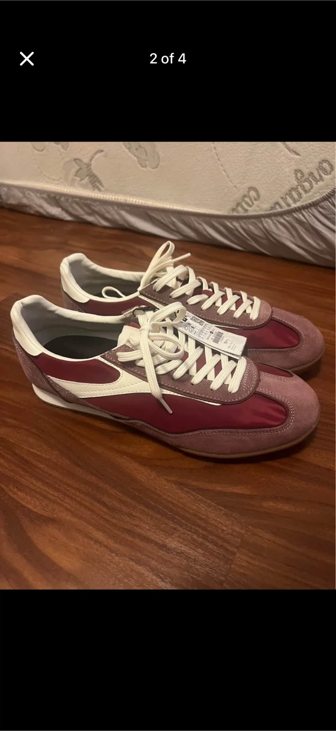 Zara  Burgundy Sneakers 11us - photo 3
