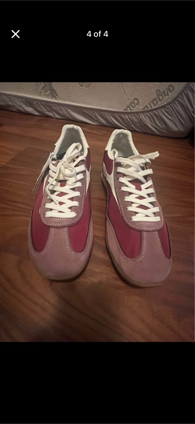Zara  Burgundy Sneakers 11us - photo 2