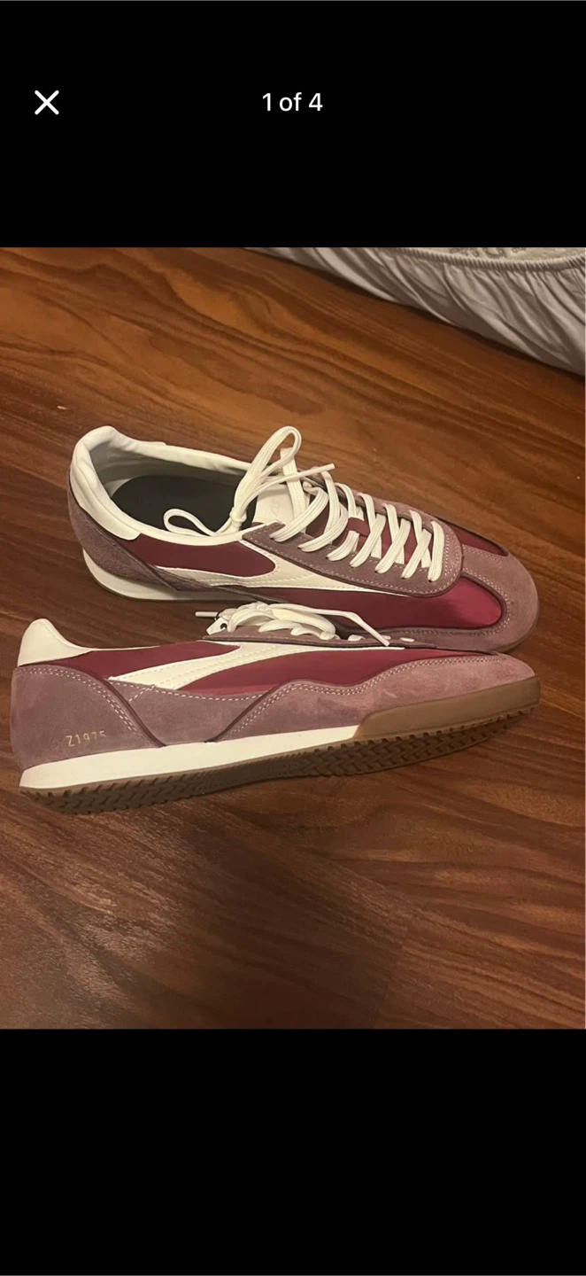 Zara  Burgundy Sneakers 11us