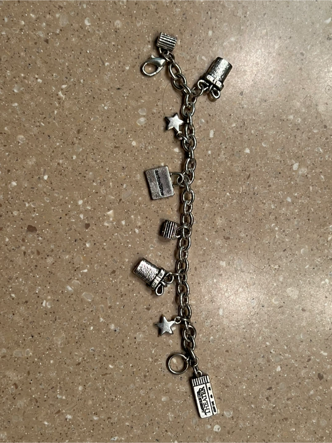 American Girl Charm Bracelet Movie Theater Chain Link 8 Charms - photo 2
