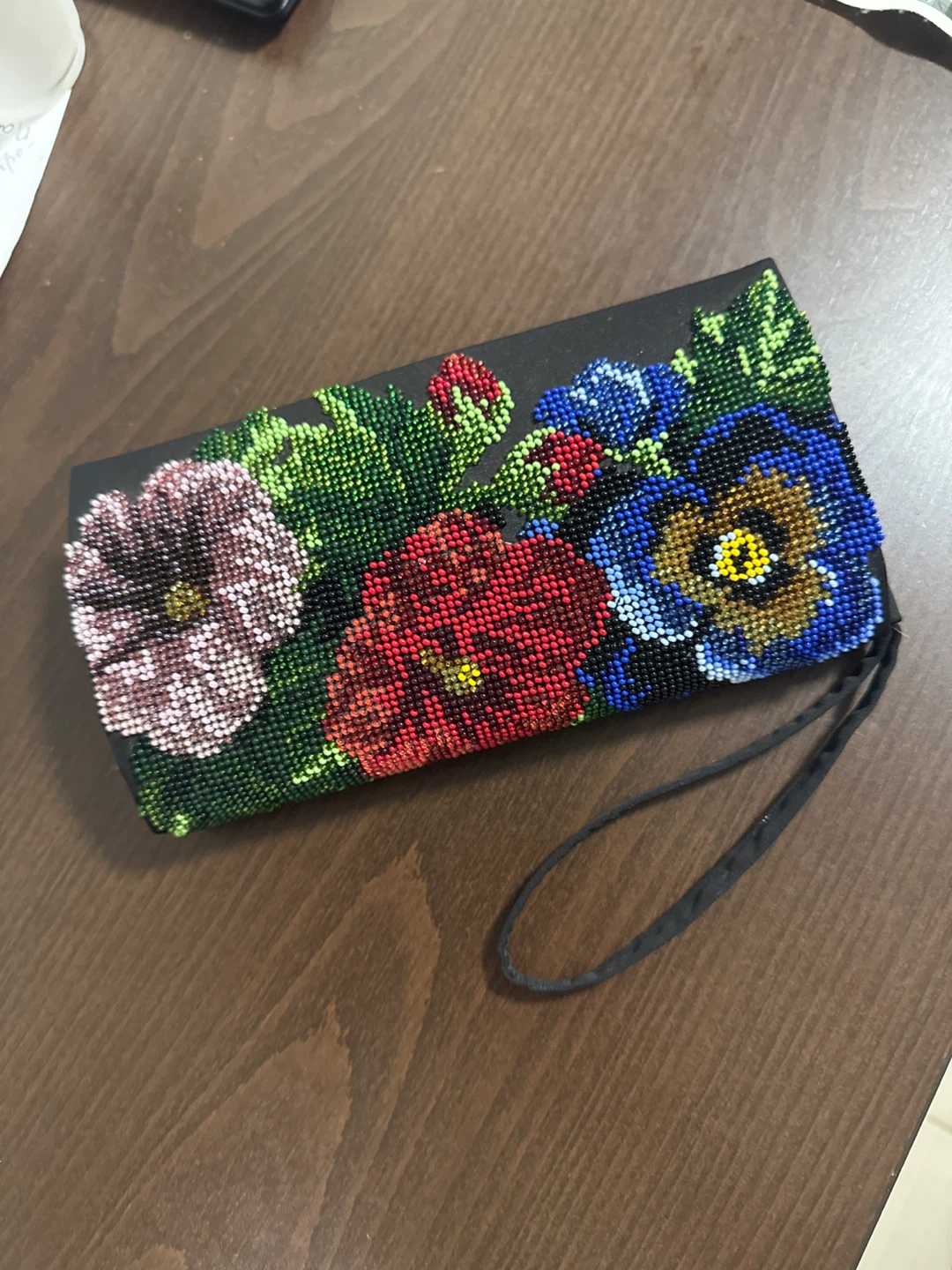Beaded Floral Clutch