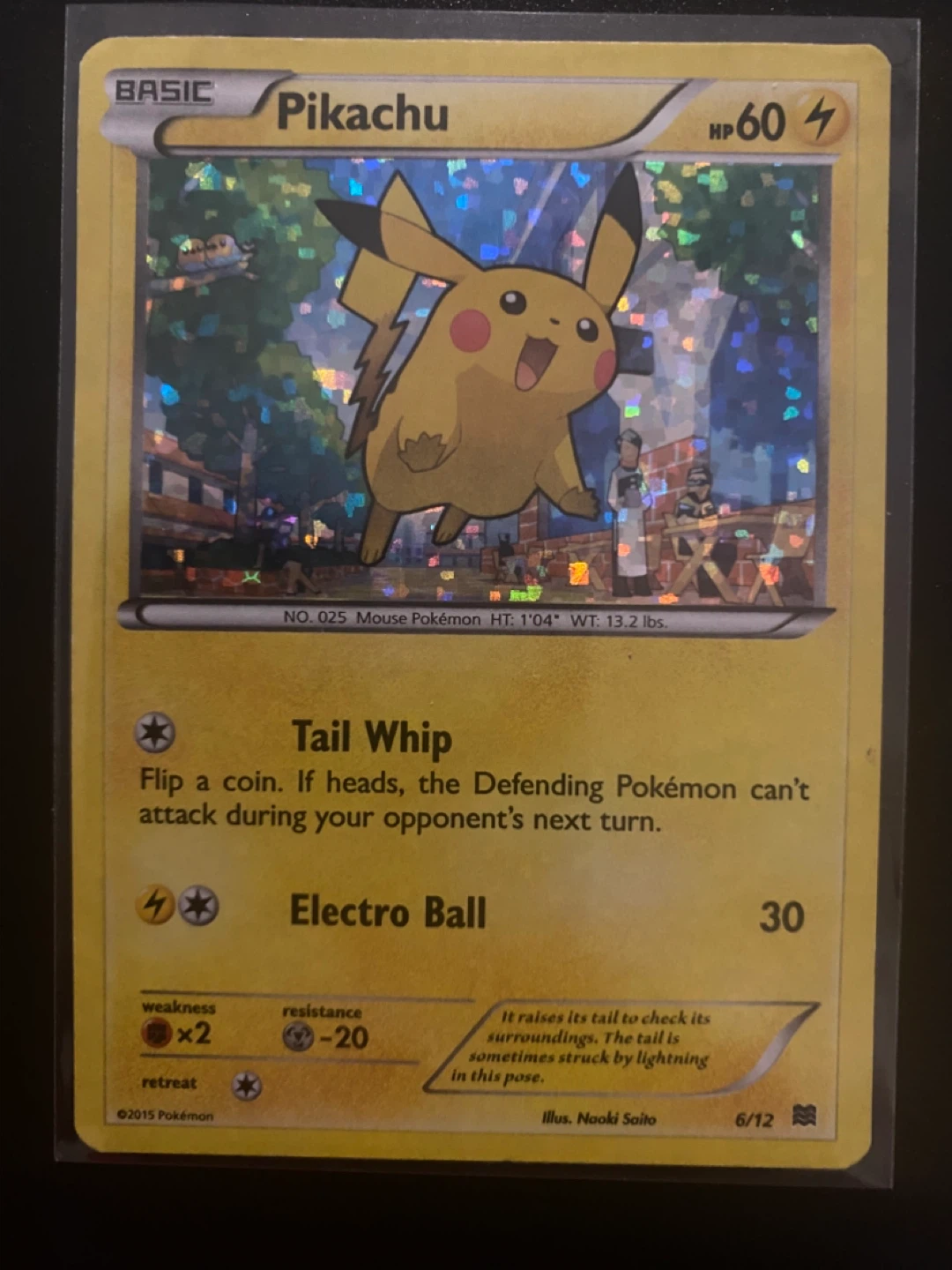 Pikachu Pokémon Card 6/12
