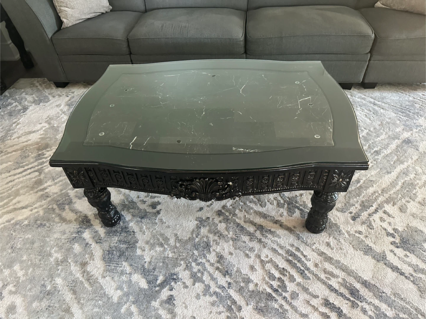 Ashley Coffee table and 2 Black End Table - photo 2
