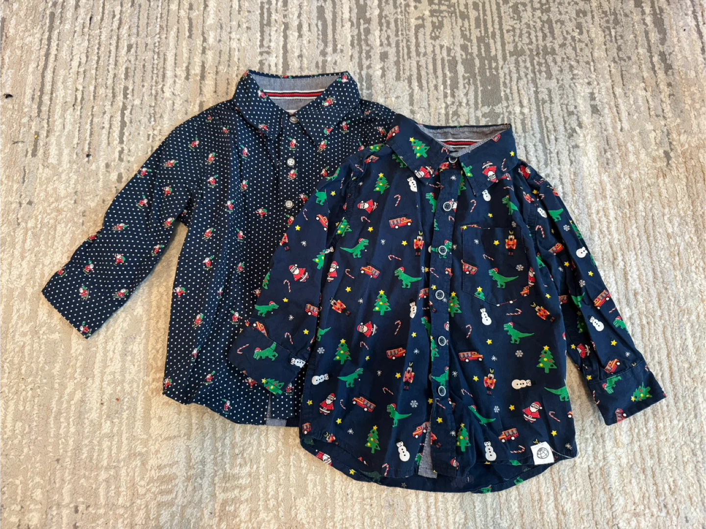 2T Boys Long Sleeve Christmas Shirts
