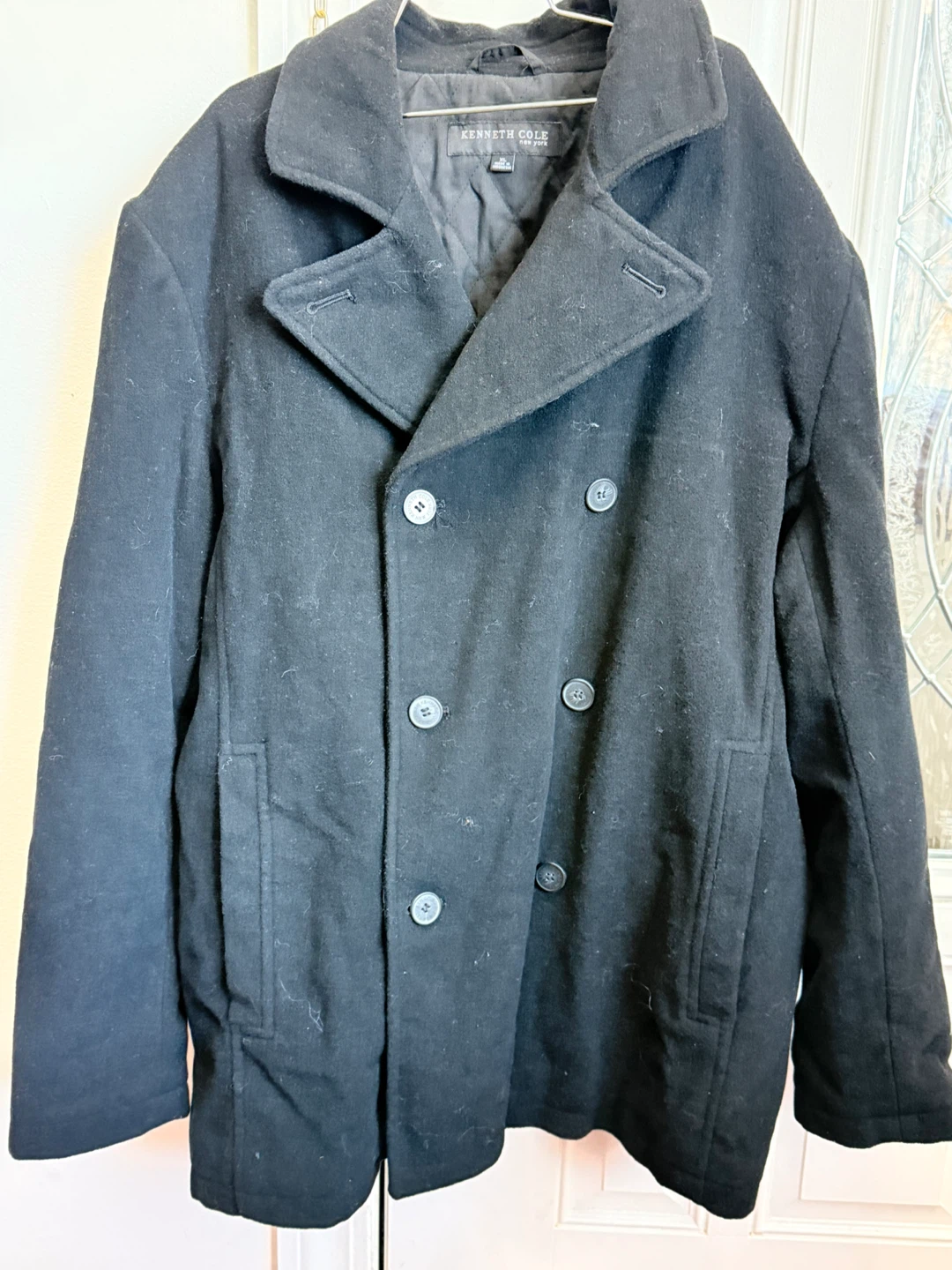 Kenneth Cole Black Pea Coat - Men's Size XL - photo 2