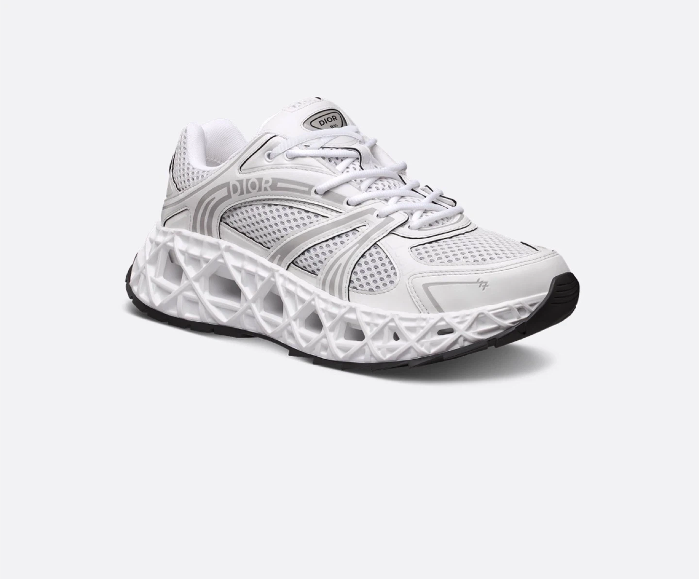 Dior Men's B35 White Mesh Sneakers - photo 2