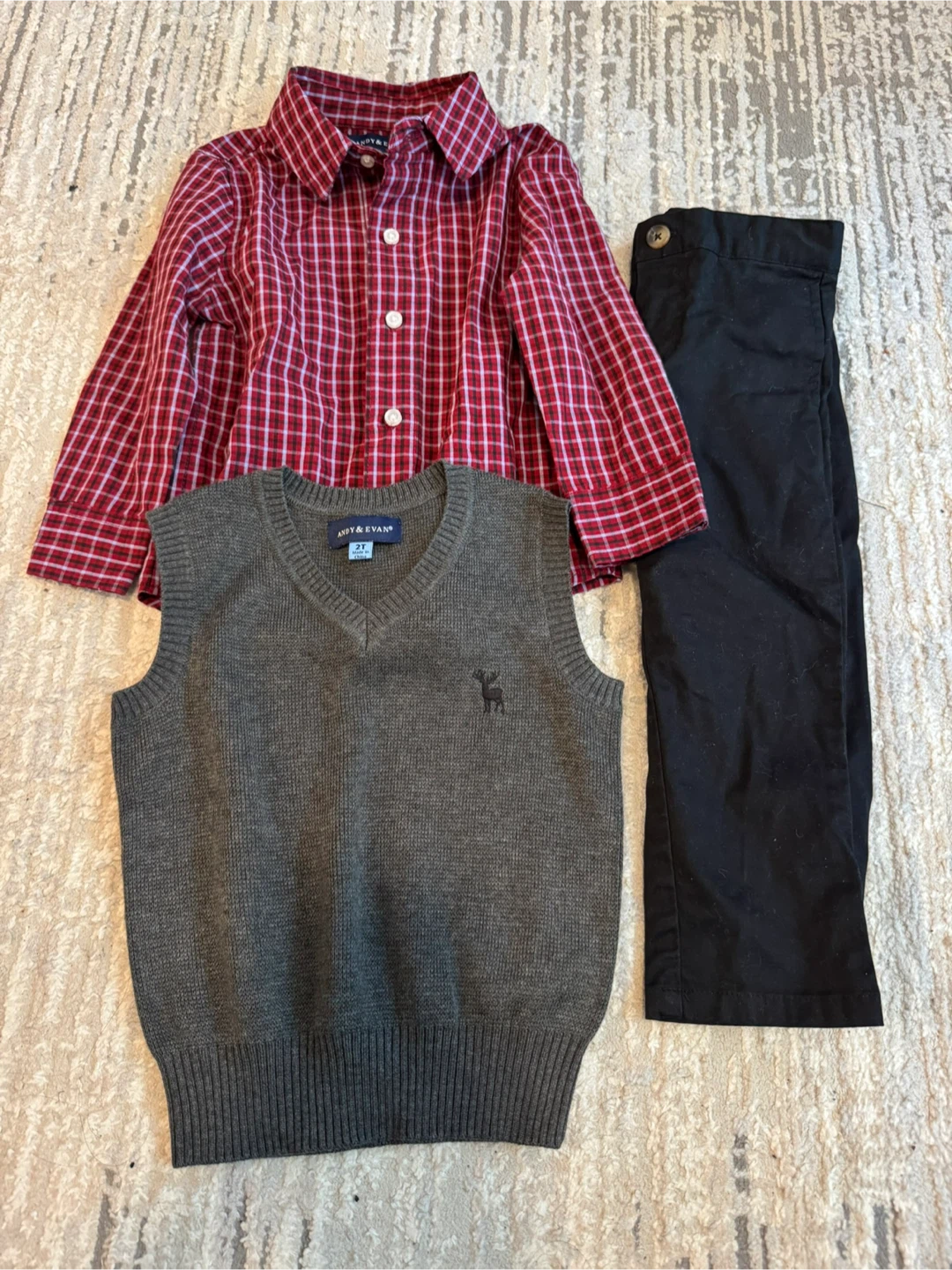 2T Boys Outfit - Shirt, Vest, Pants