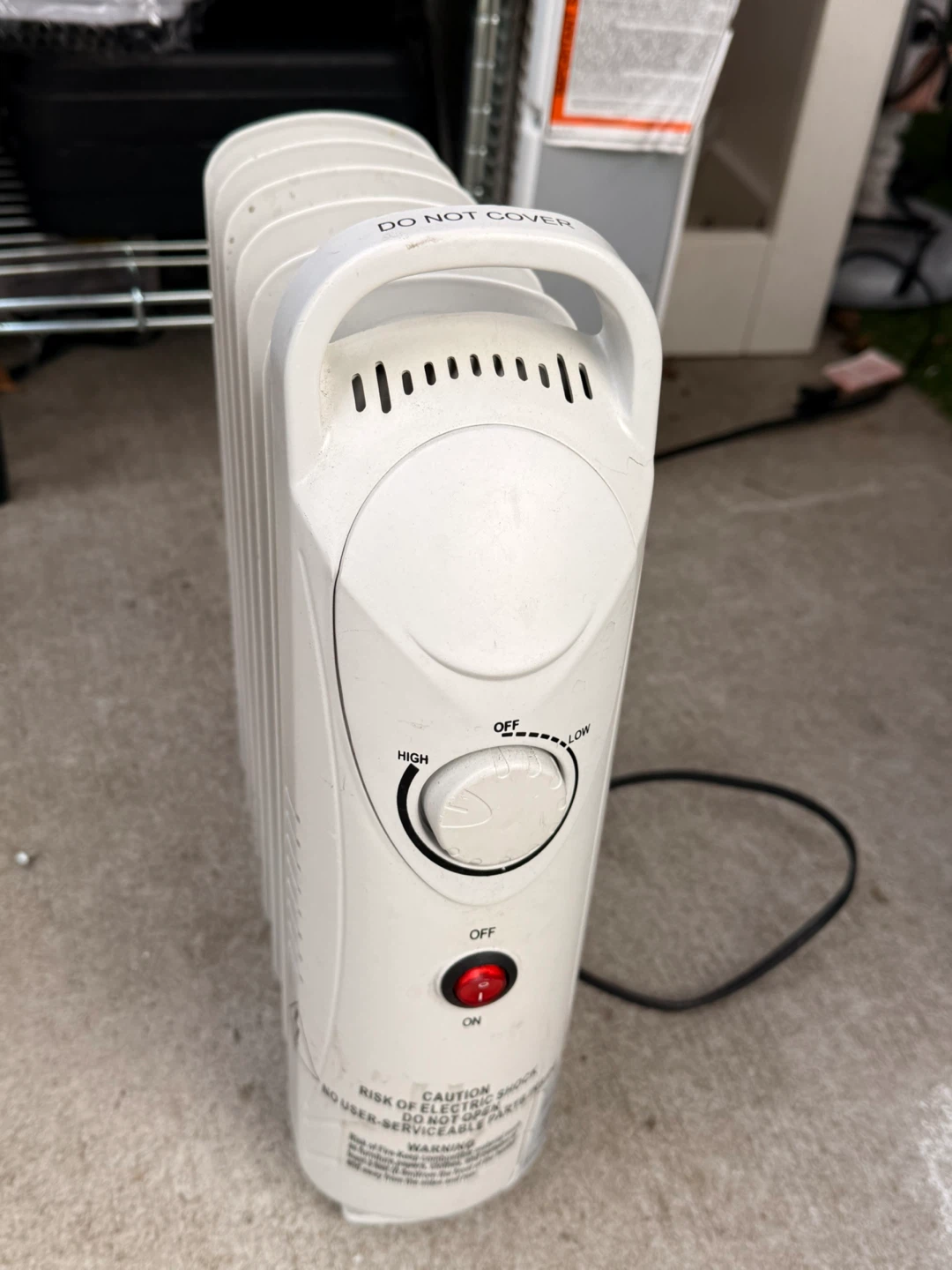 White Oil-Filled Radiator Heater