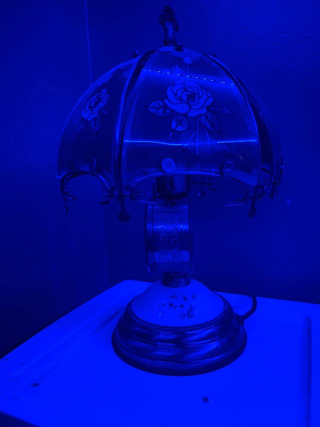 Vintage Rose Pattern Table Lamp