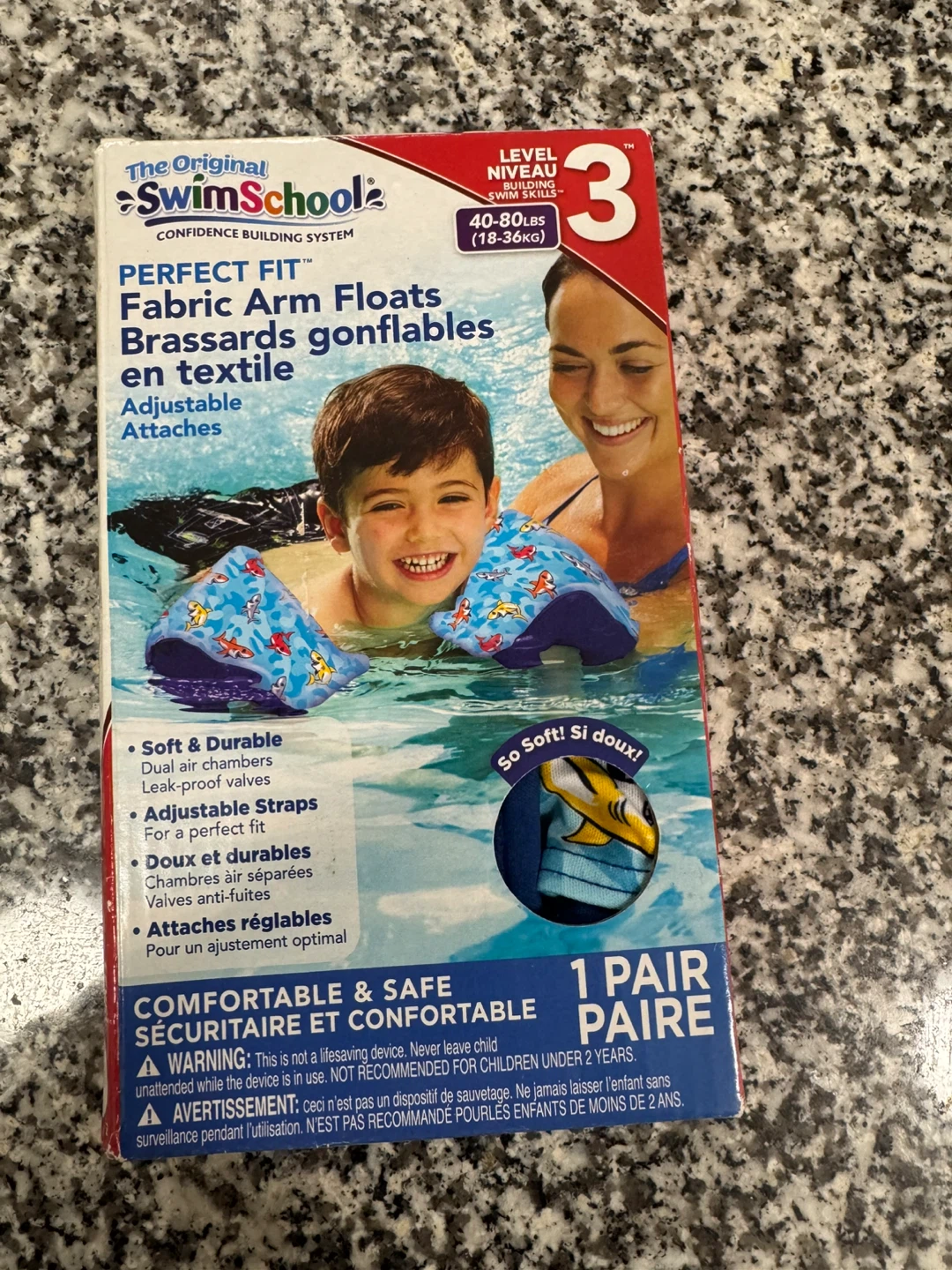 SwimSchool Perfect Fit Fabric Arm Floats (40-80lbs)