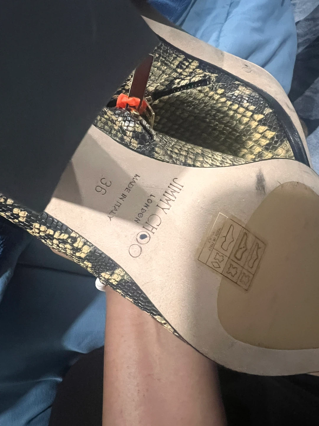 Jimmy Choo Snakeskin Ankle Boots - Size 36 - photo 4