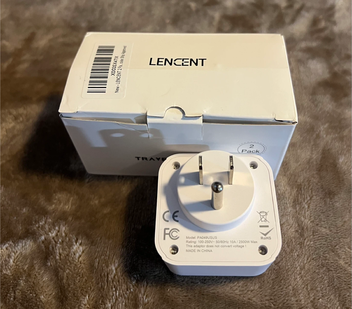 Lencent Travel Adapter 2-Pack - New in Box! - photo 2