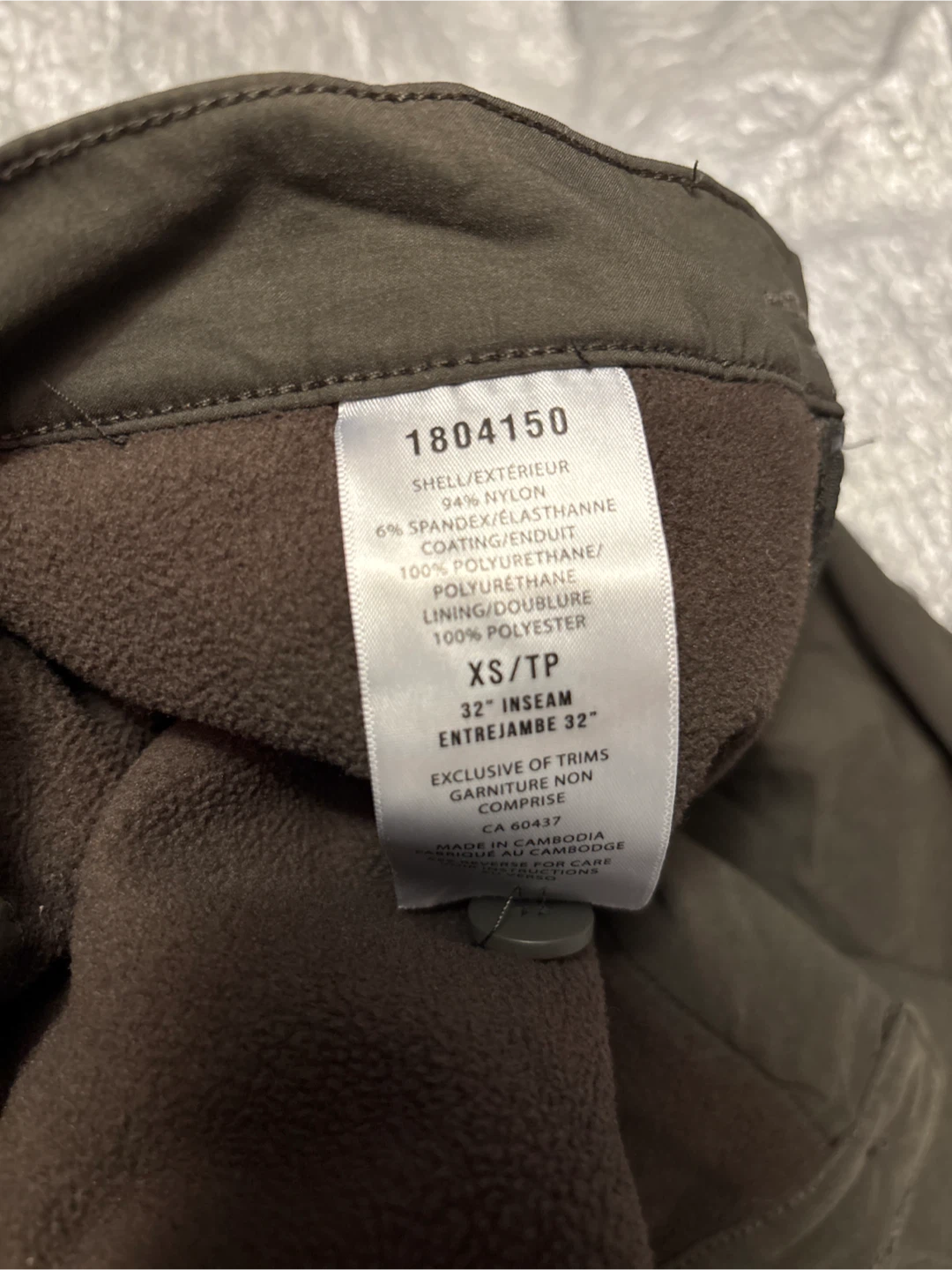 NWOT ladies Stormpac Sunice Pants lined- XS, Olive Green - photo 3