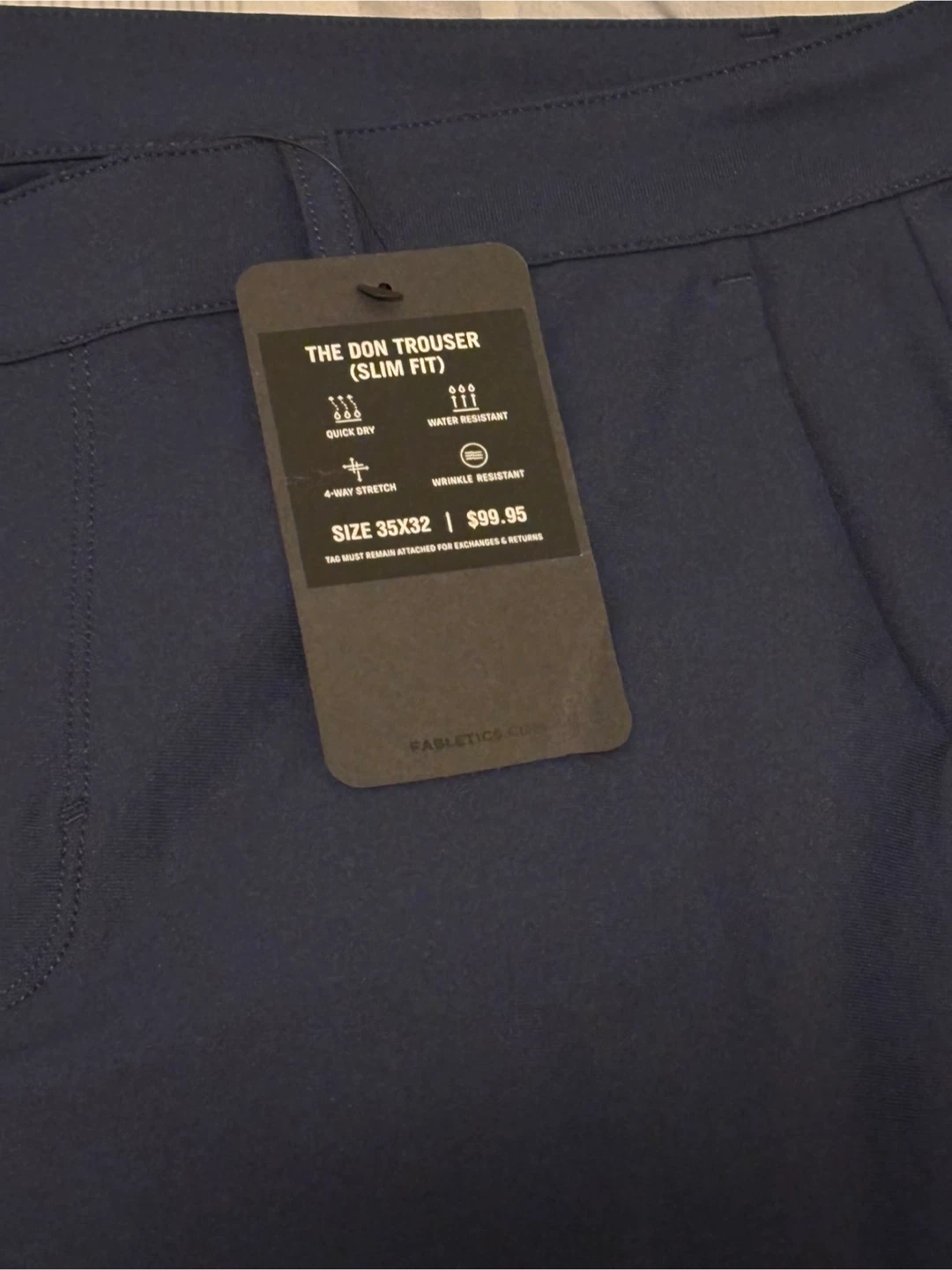 Fabletics The Don Trouser (Slim Fit) 35x32 - New - photo 2