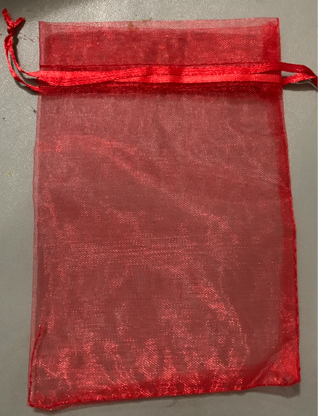 Red Drawstring Bag, Gift Bag ,size -6”x4”