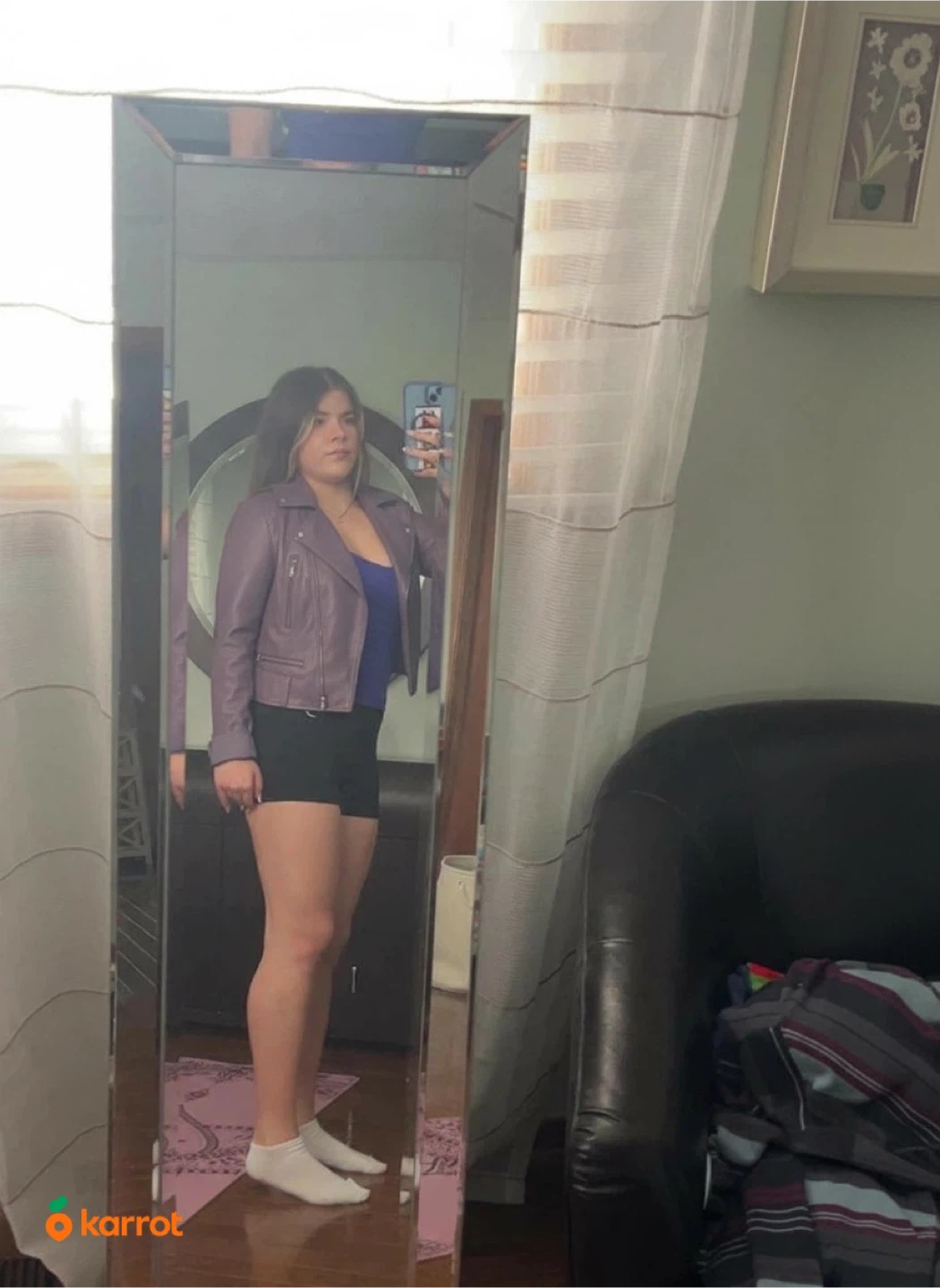 Purple Leather Jacket