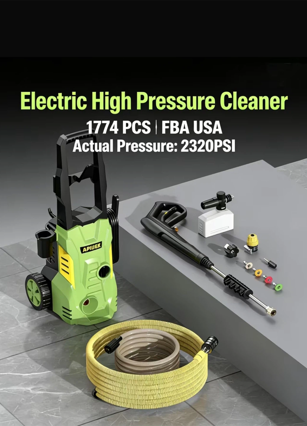 APIUEK Electric High Pressure Washer - 2320PSI