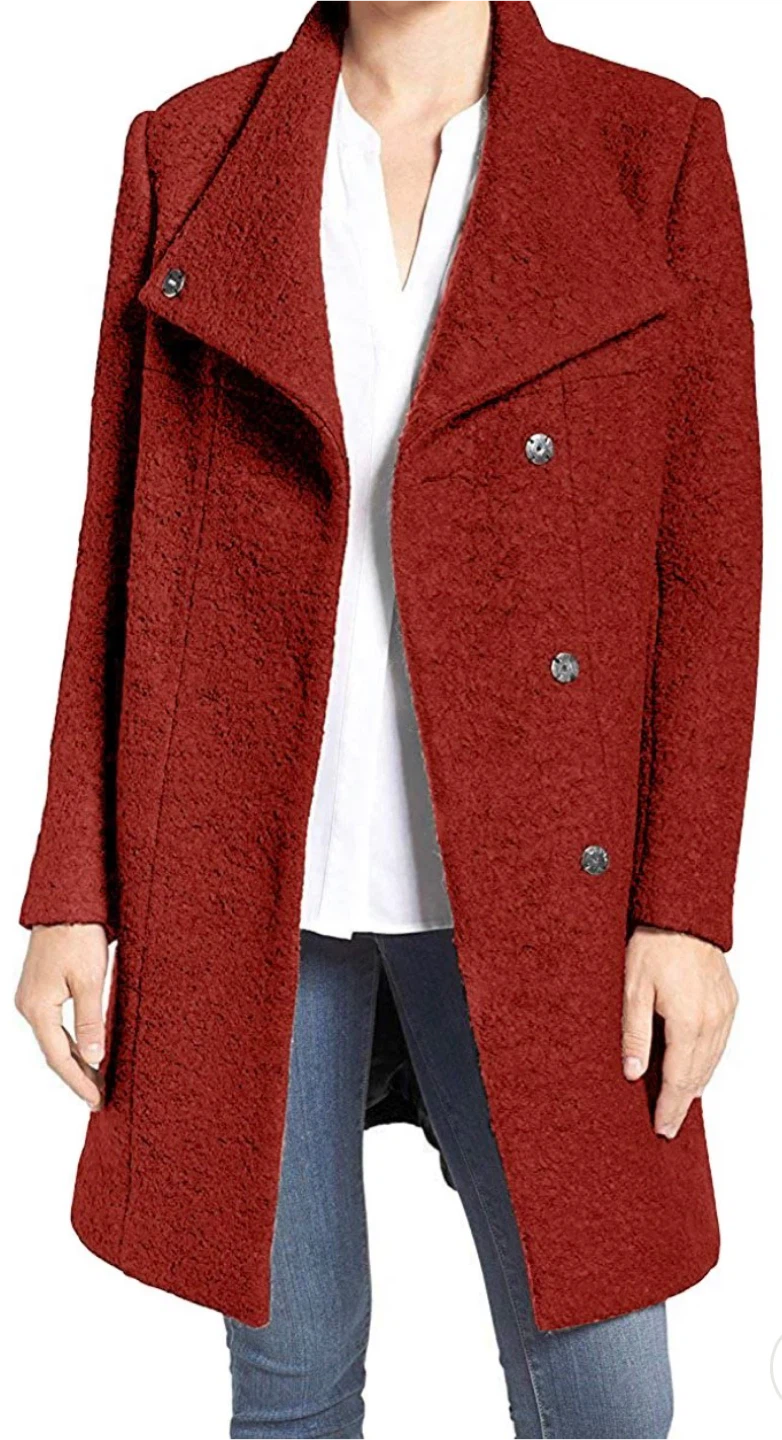 Kenneth Cole Red Wool Blend Coat - photo 5