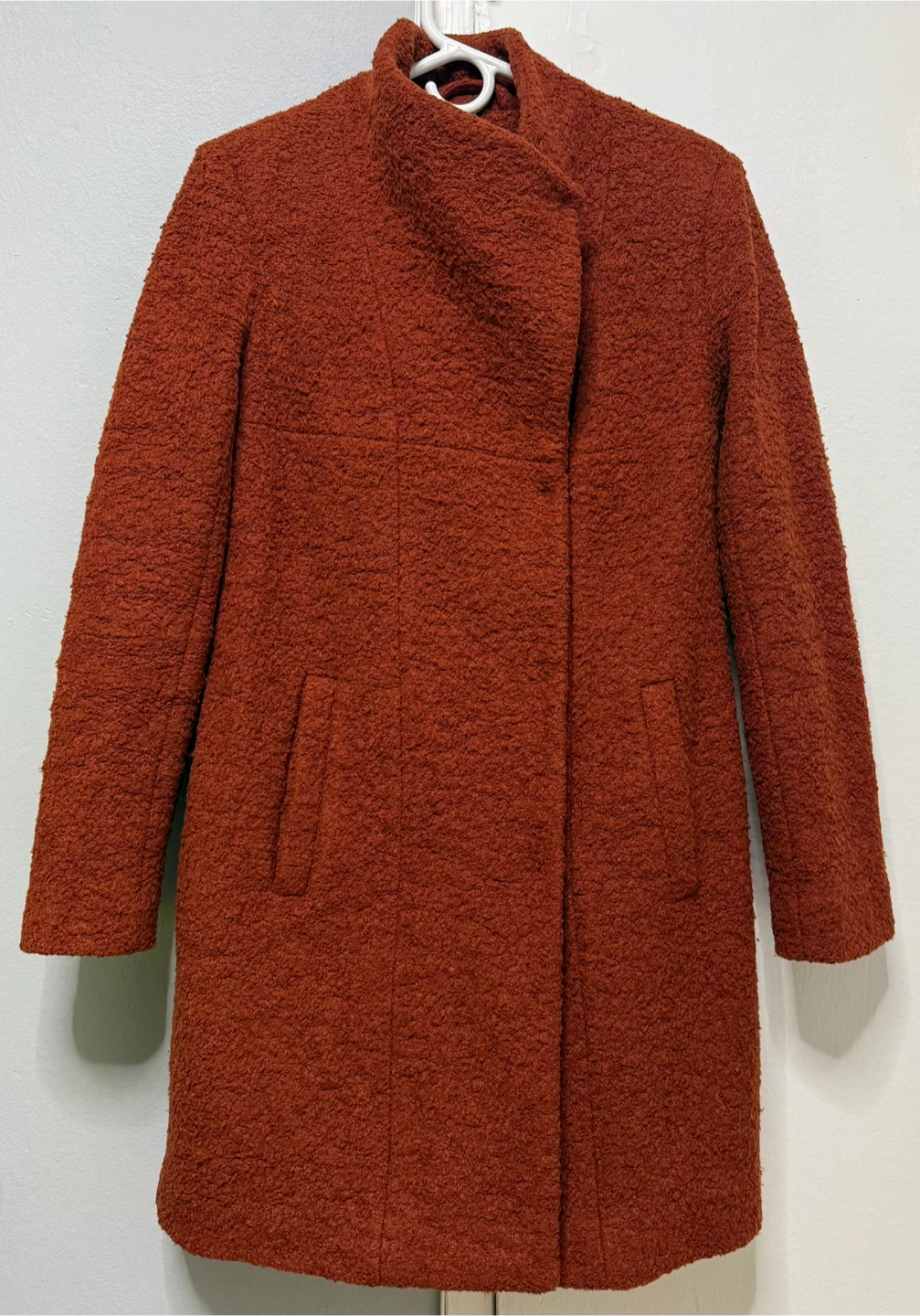 Kenneth Cole Red Wool Blend Coat