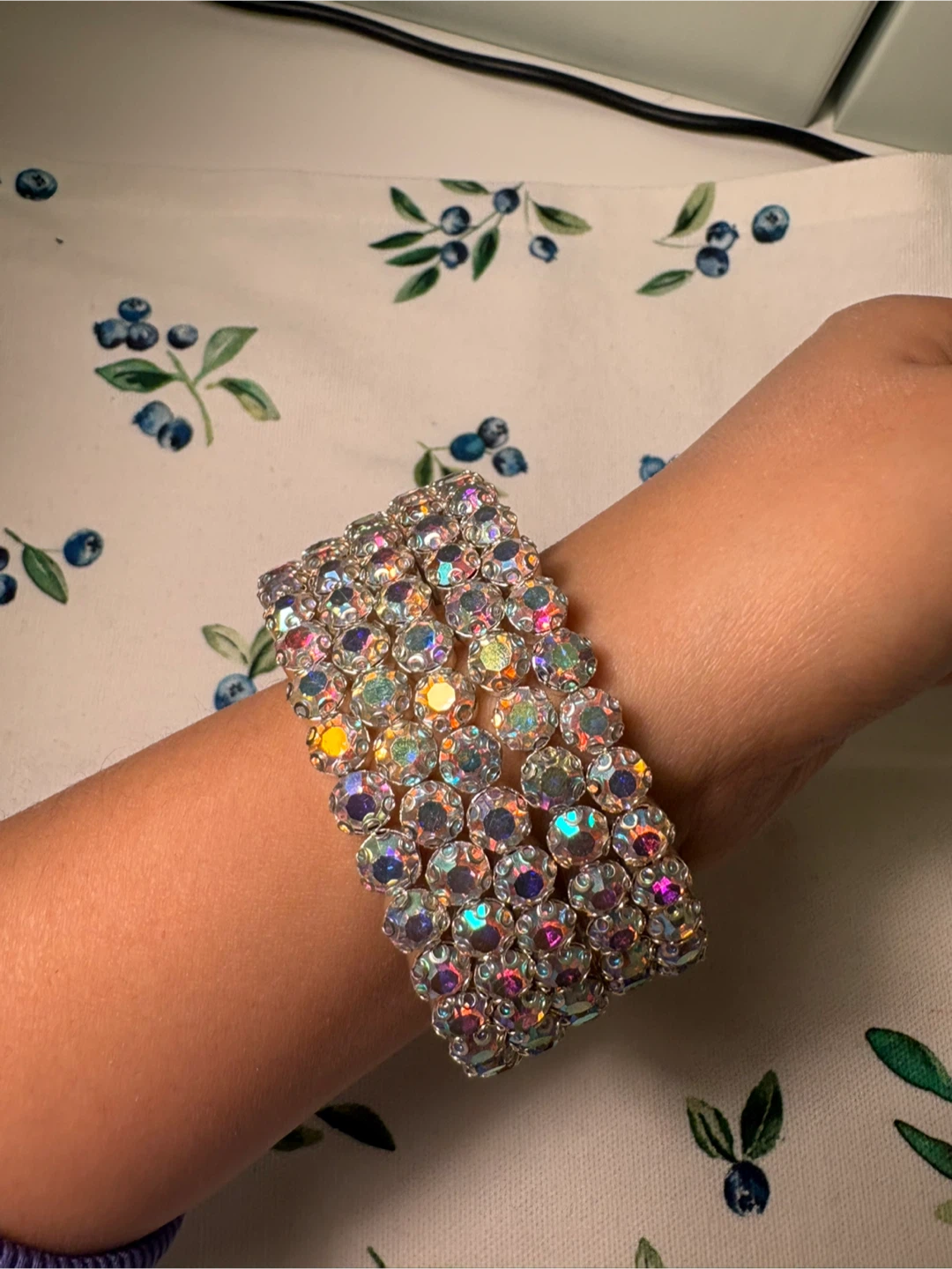 Iridescent Rhinestone Bracelet