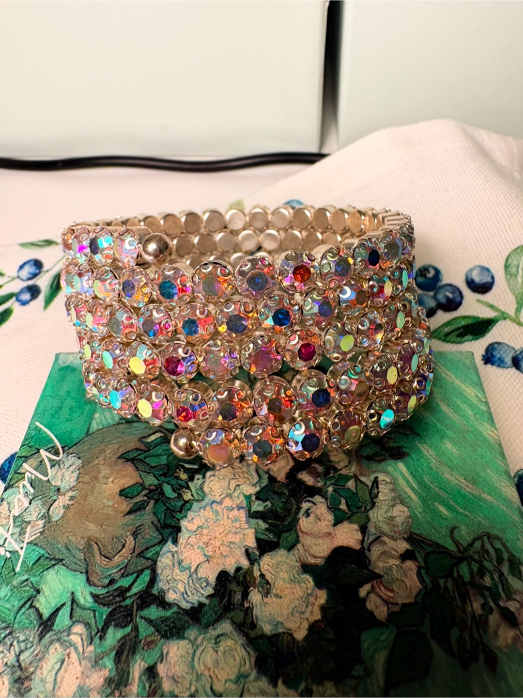 Iridescent Rhinestone Bracelet - photo 2