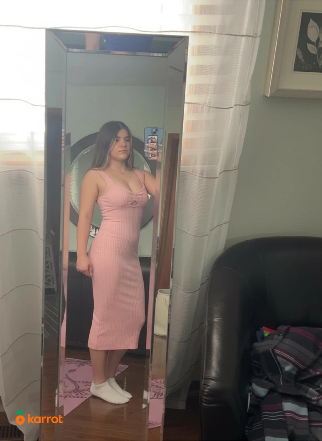 Pink Midi Dress