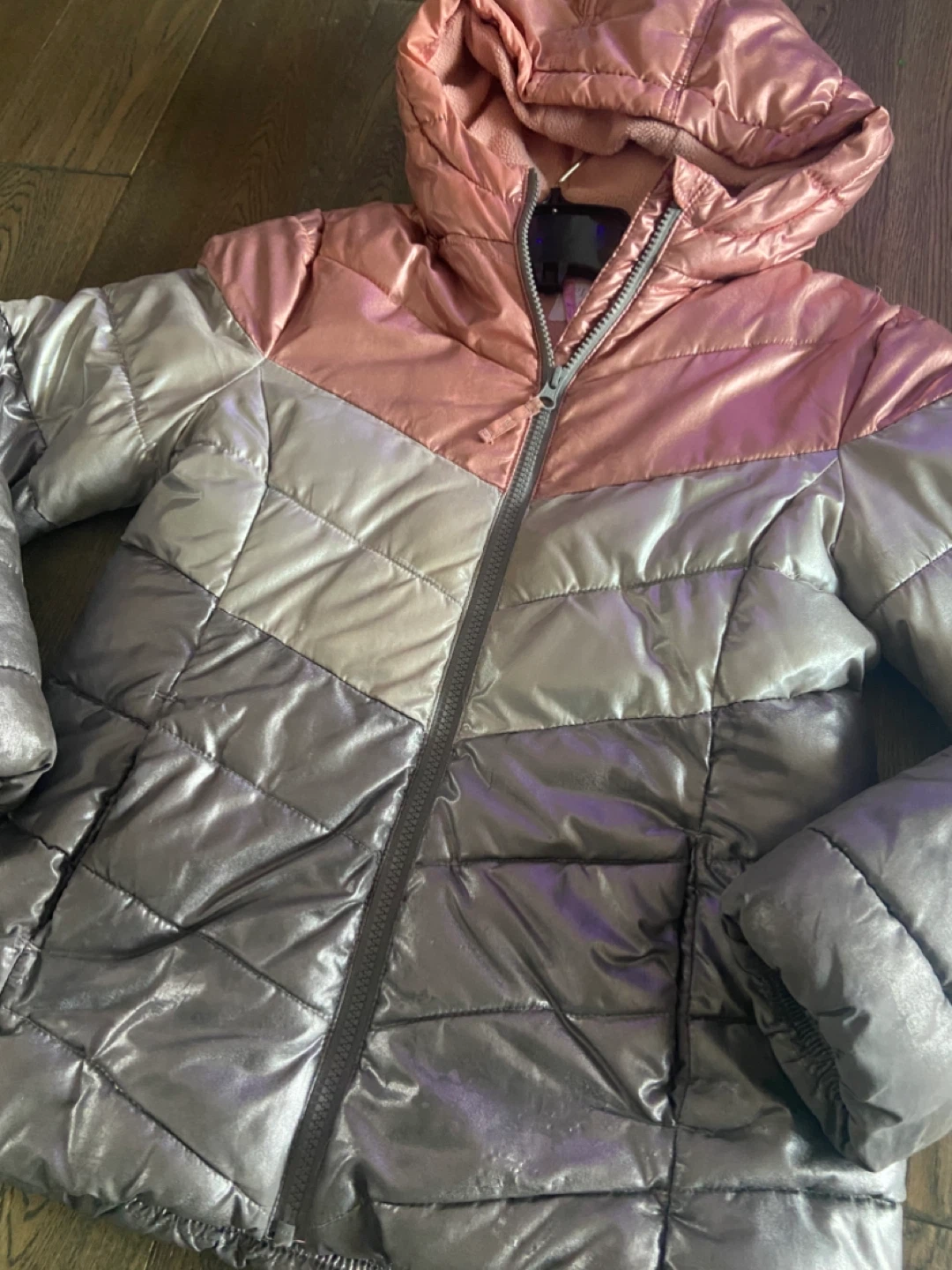 The Children's Place Girls' Hooded Puffer Jacket Size L (10/12) - photo 2