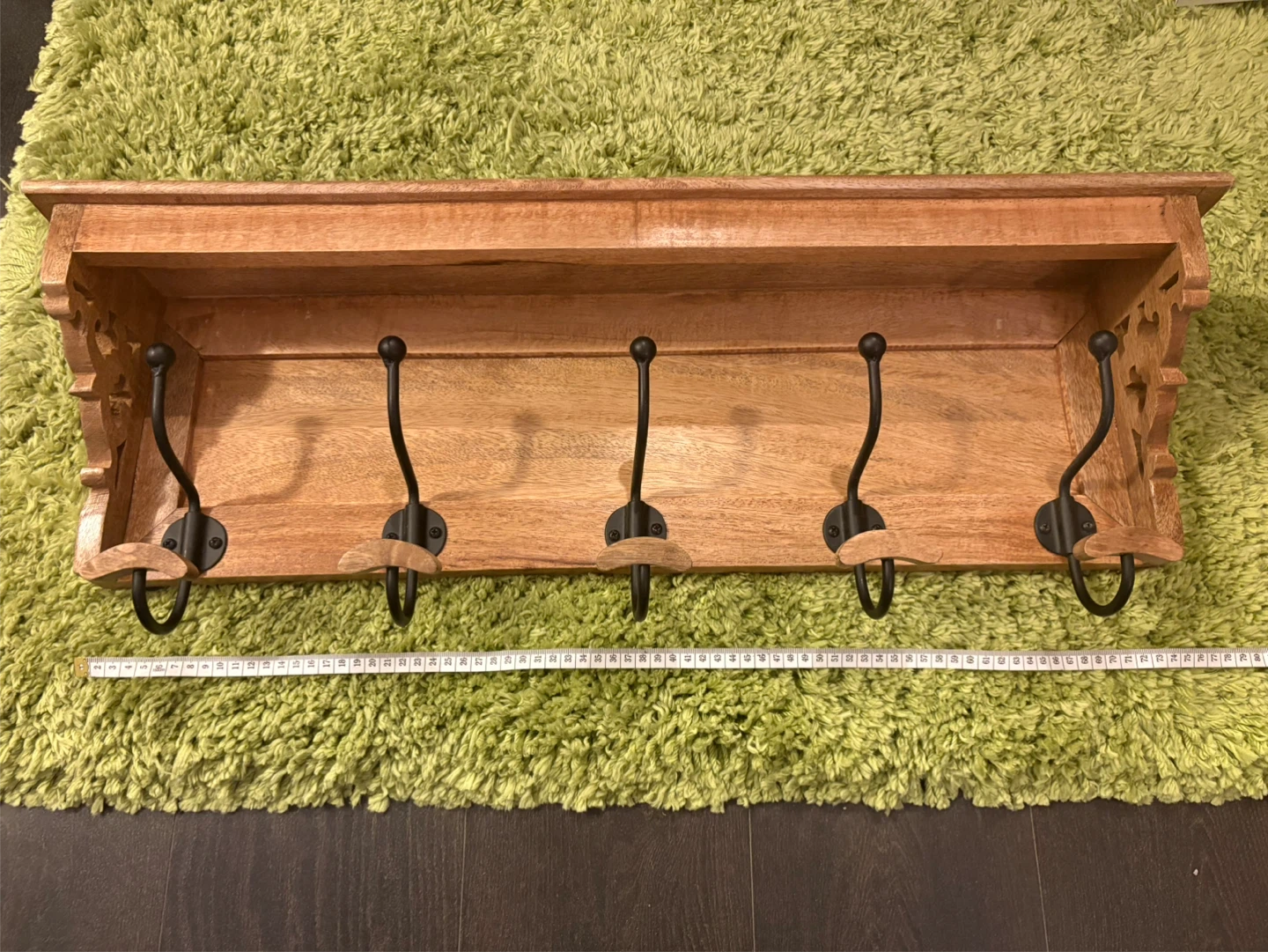 Wooden Coat Rack with Shelf - photo 2