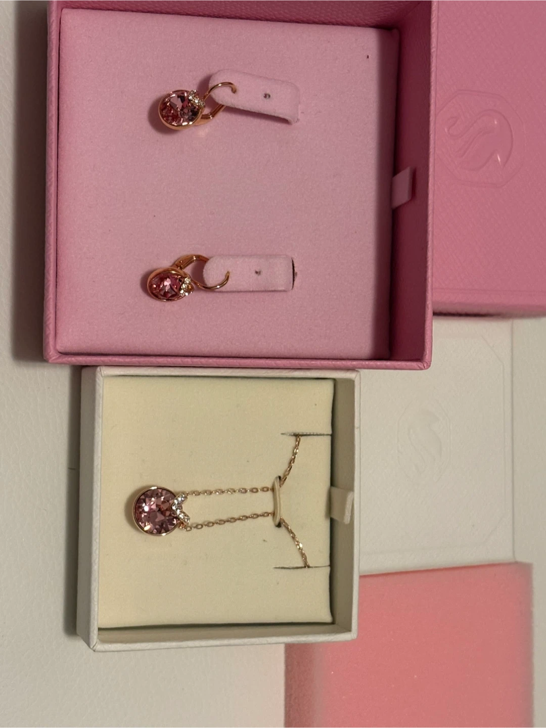 Swarovski Pink Necklace & Earring Set - photo 2
