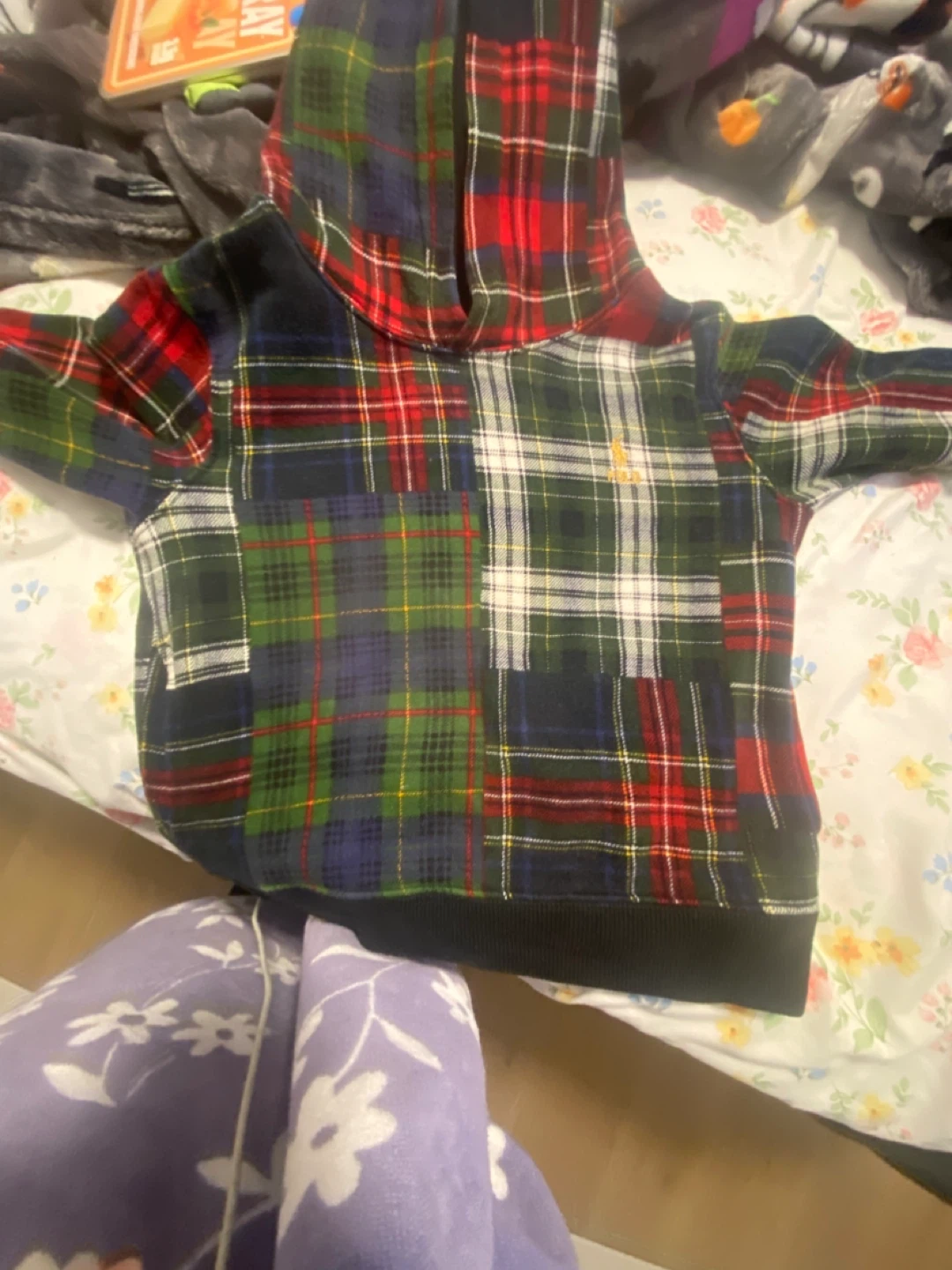 Polo Ralph Lauren Plaid Hoodie - Size 4/4T - photo 3