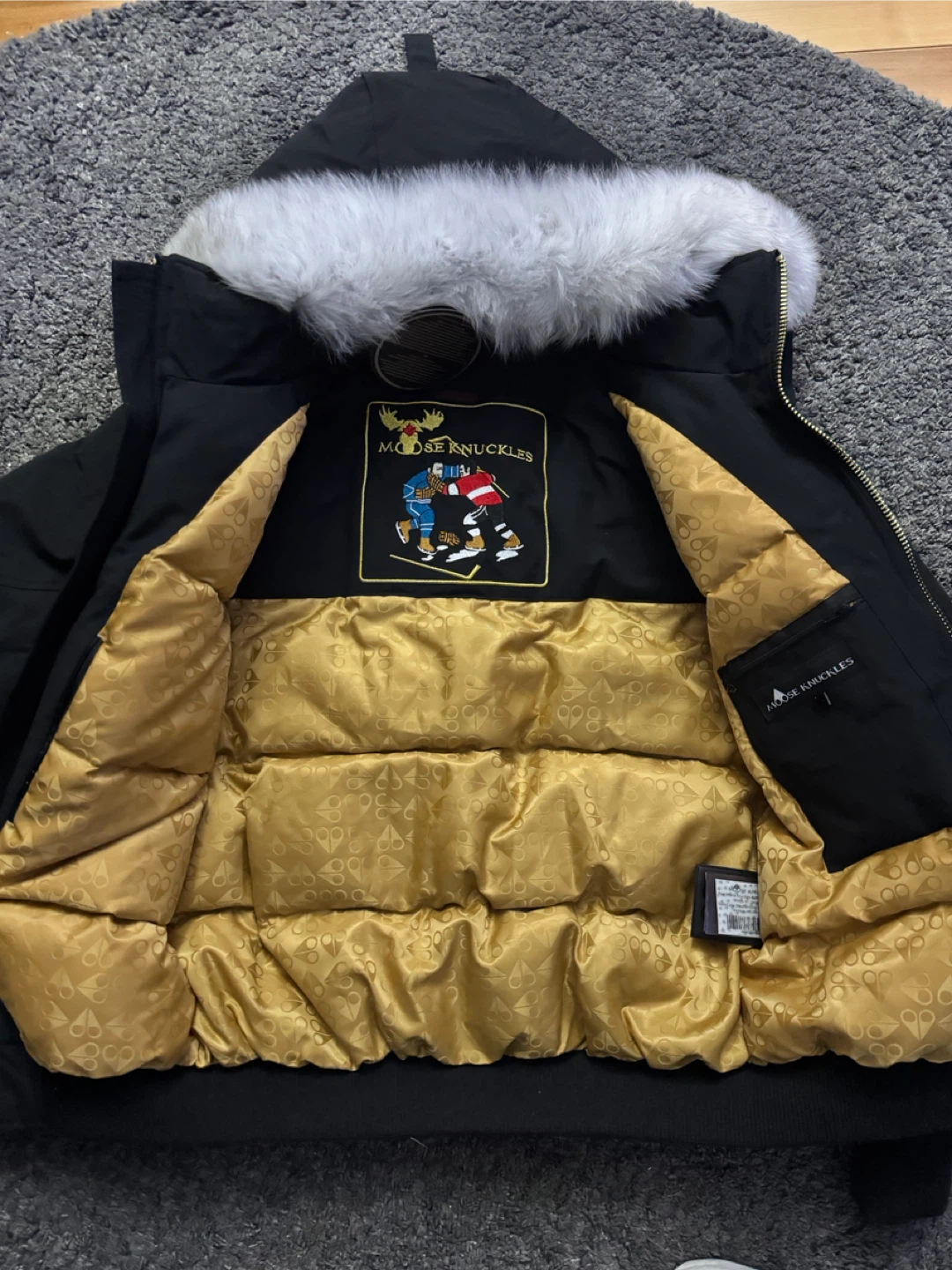 Moose Knuckles Bomber Jacket - Black - photo 4