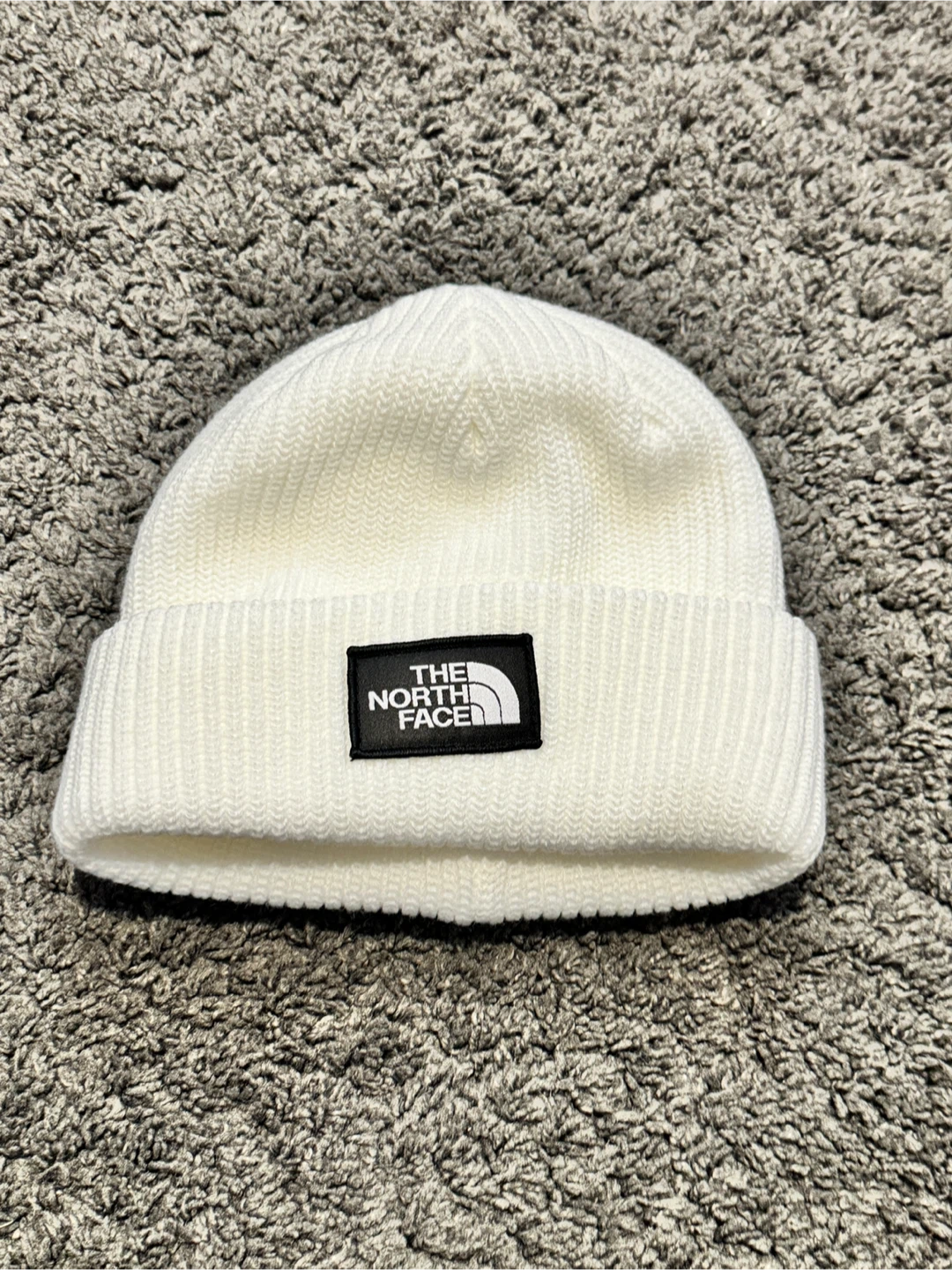 The North Face White Beanie