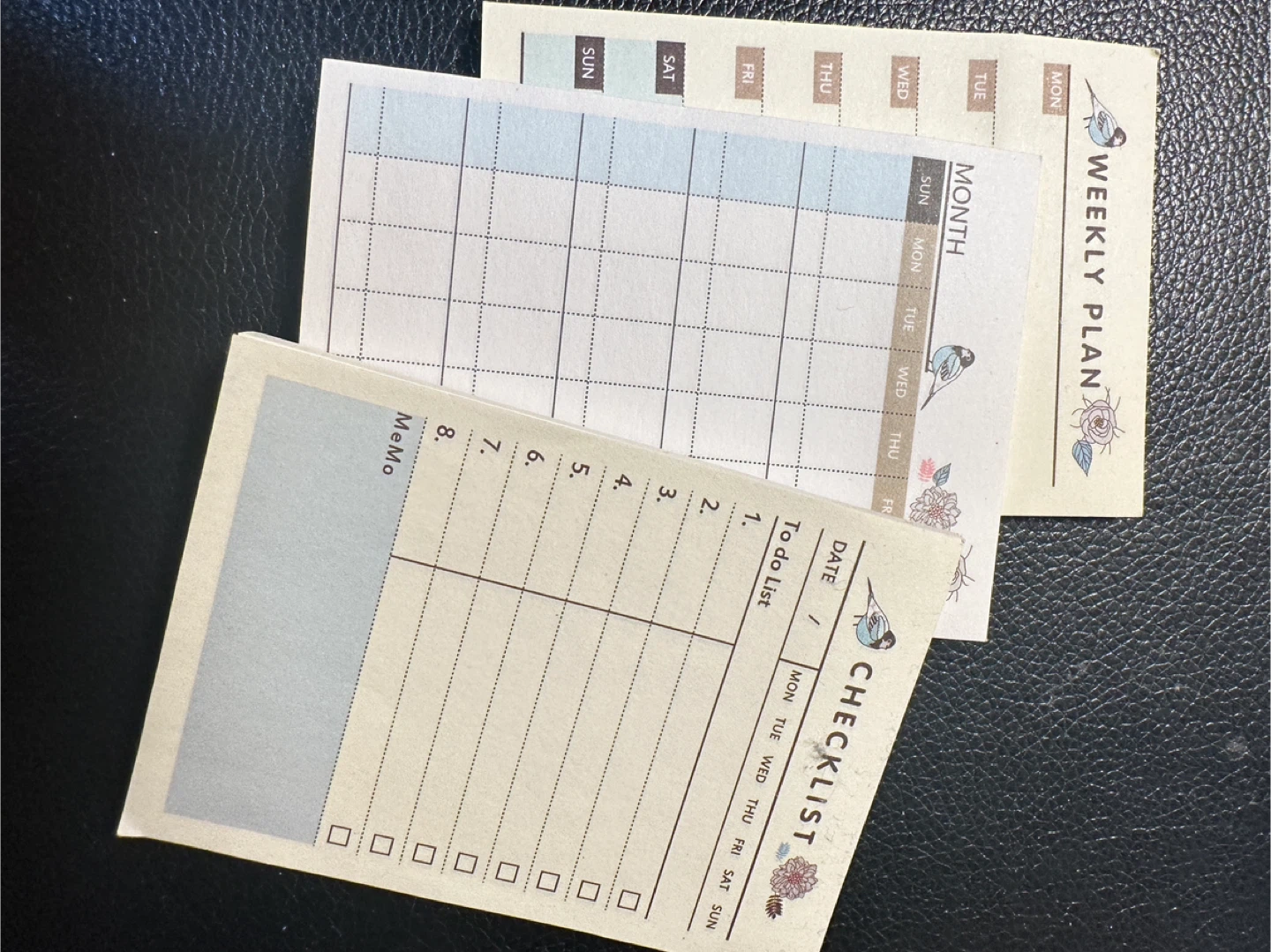 Weekly Plan & Monthly Plan & Checklist Note Pads