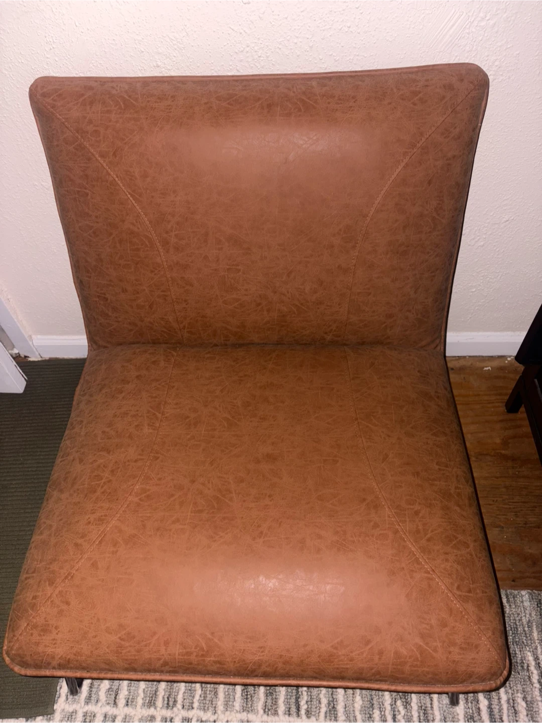 Brown Leather Accent Chair - photo 2