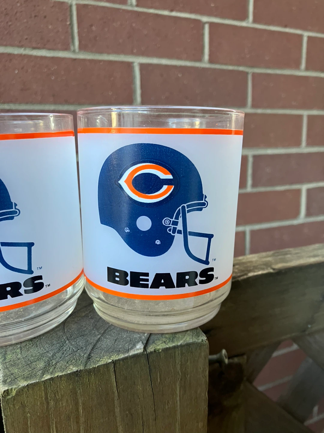 Pair Of Chicago Bears 1980s Juice/Cocktail Glasses - Brand New - photo 2
