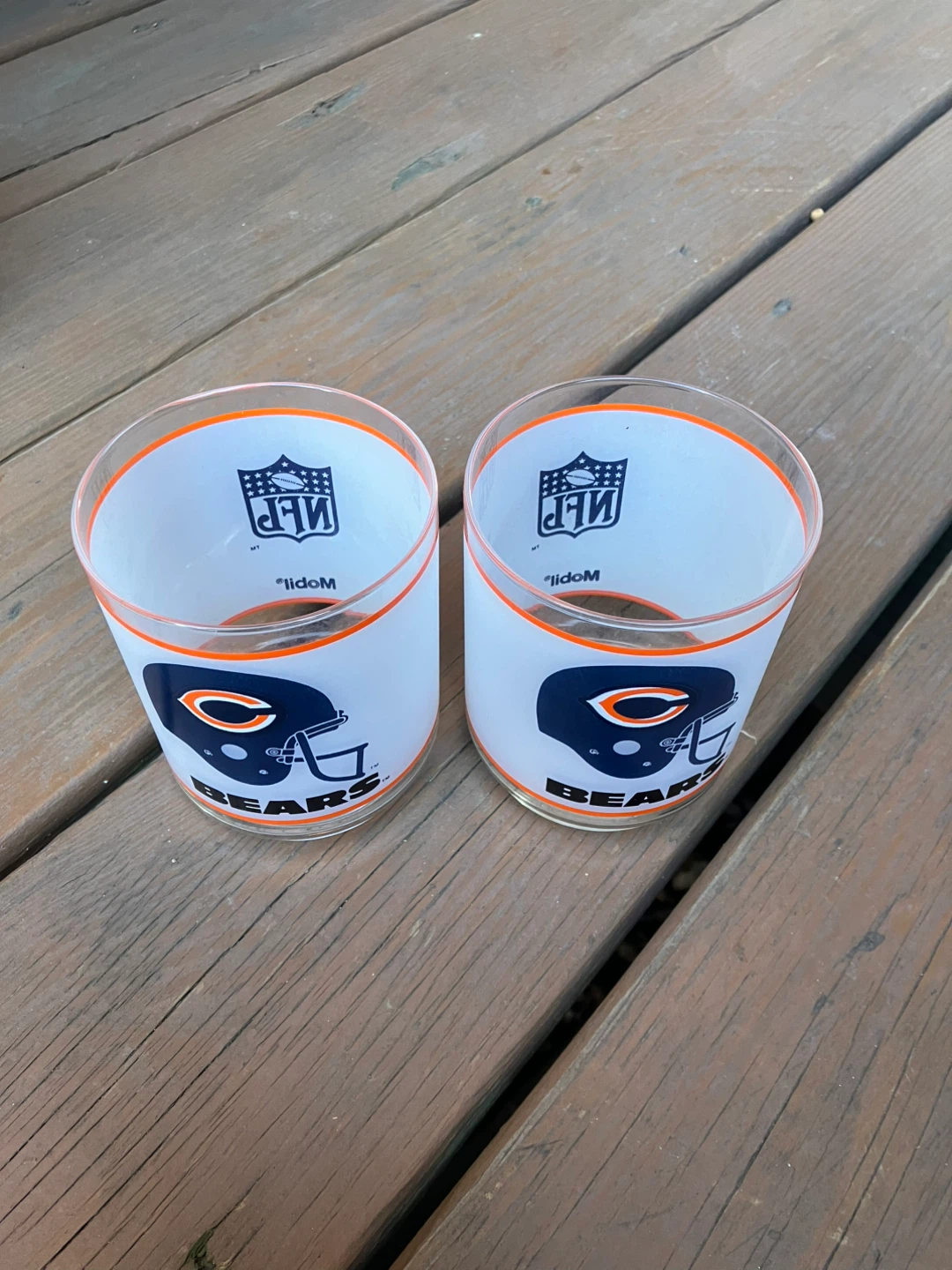 Pair Of Chicago Bears 1980s Juice/Cocktail Glasses - Brand New - photo 4
