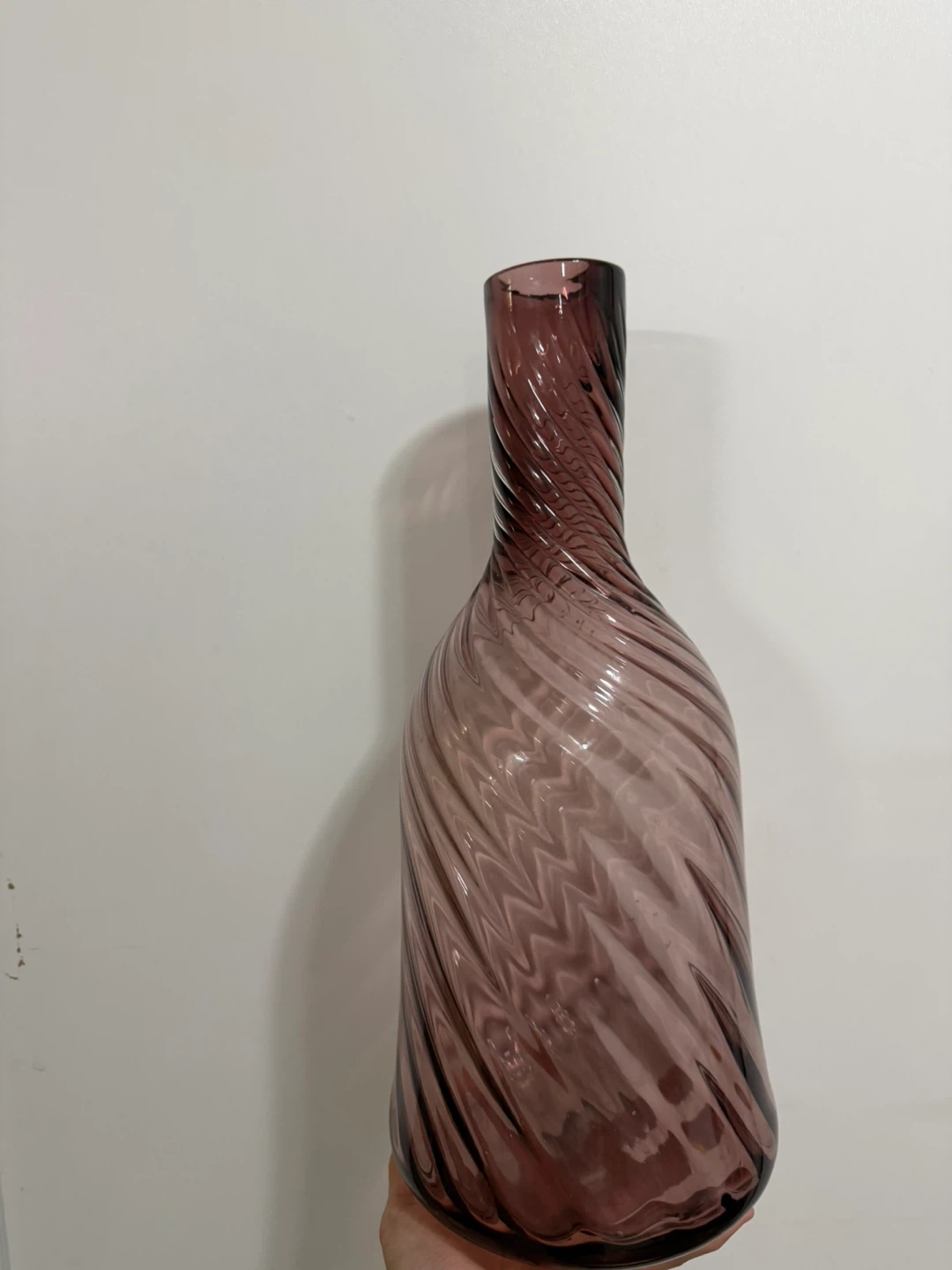 Purple Swirl Glass Vase