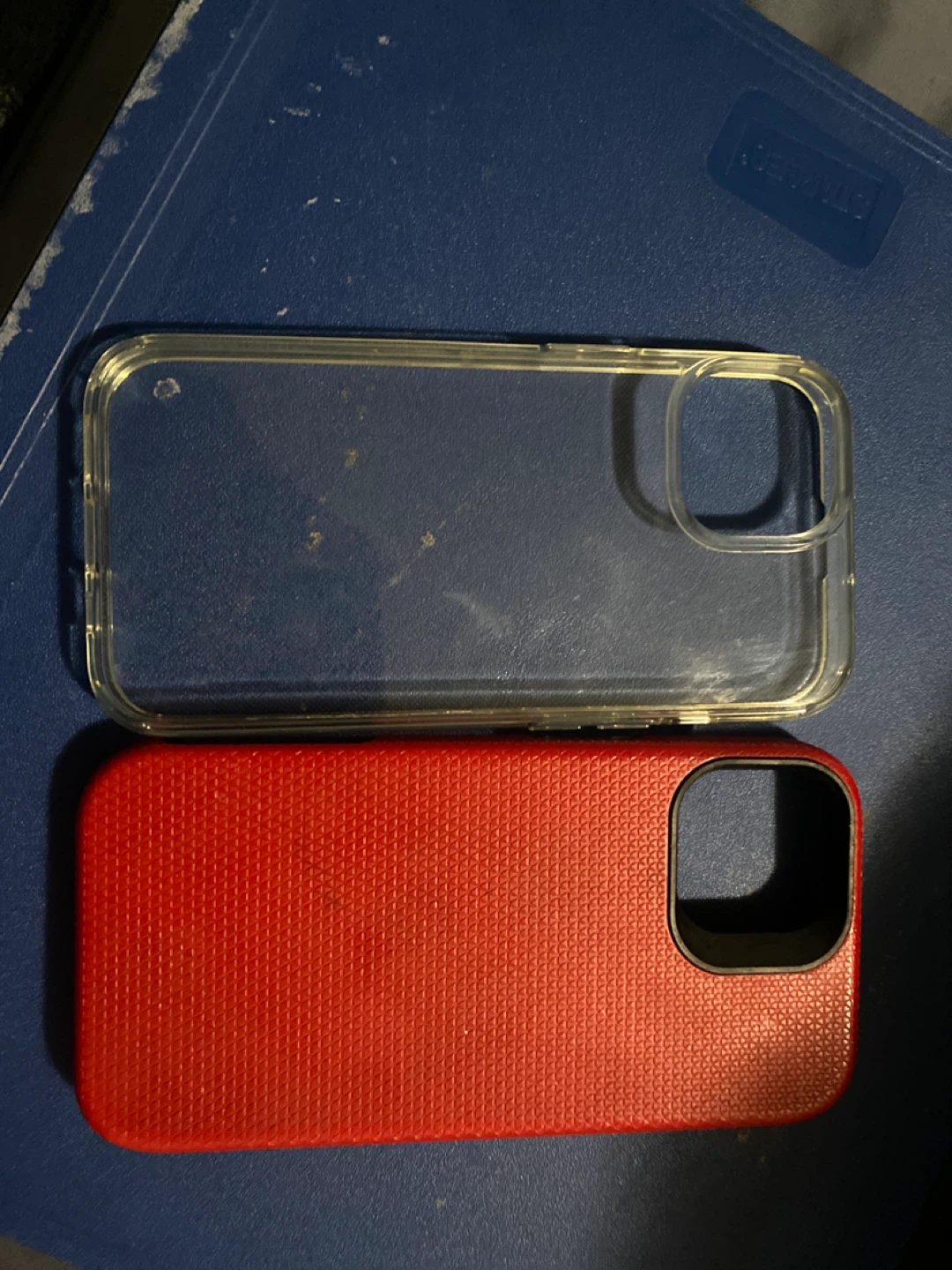 iPhone 15 Cases - Red & Clear