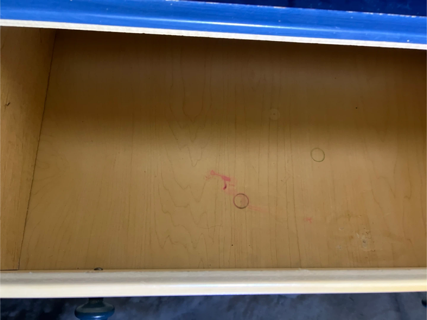 Blue & Light Wood Dresser with 6 Drawers - photo 2
