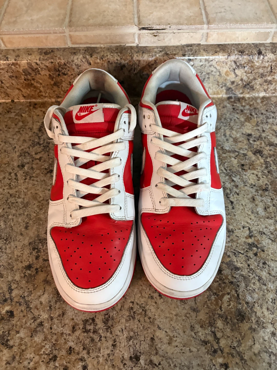 Nike Dunk Low Red/White Sneakers - photo 4