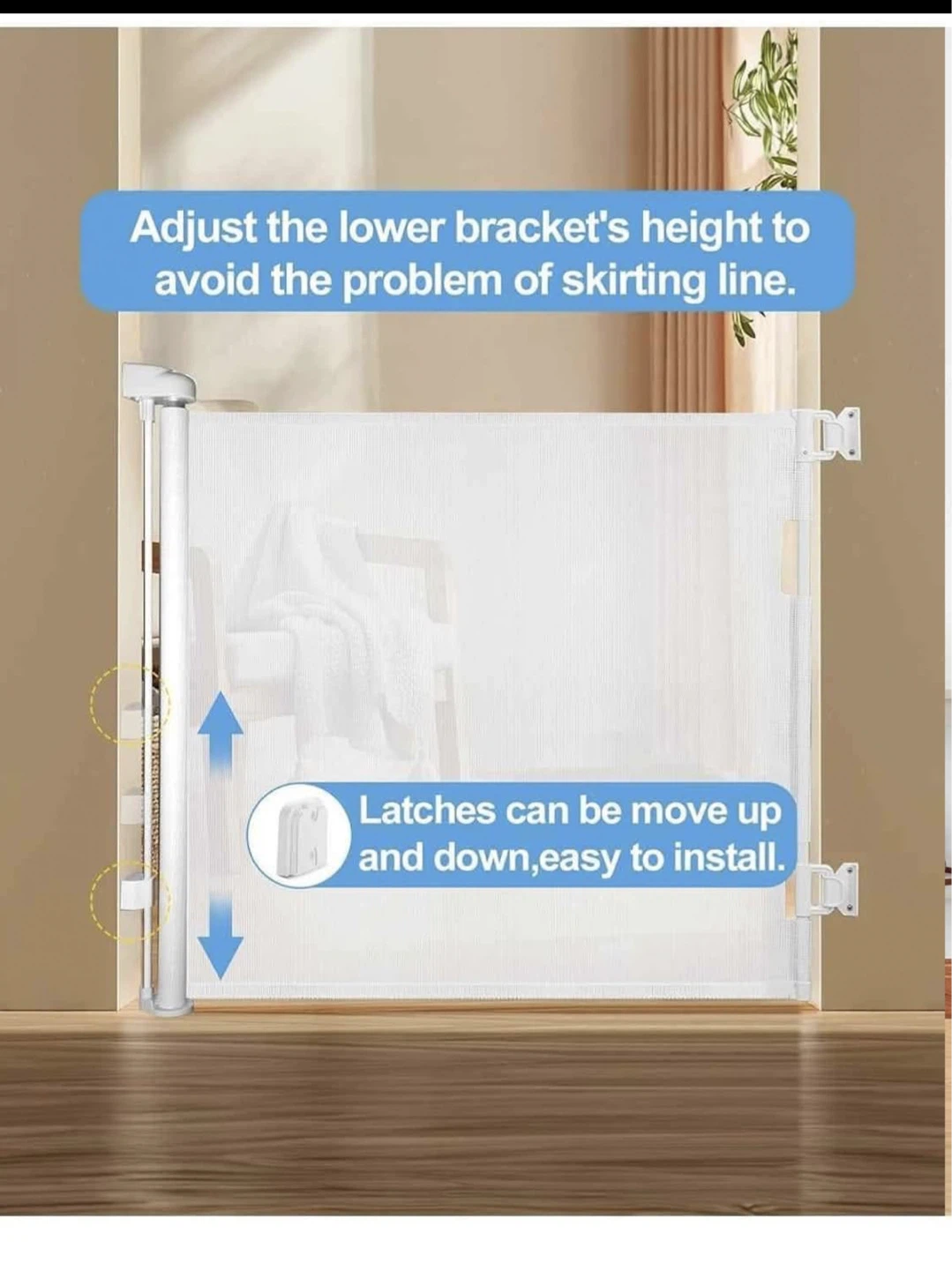 Retractable Baby/Pet Gate - Up to 55" Wide - photo 2