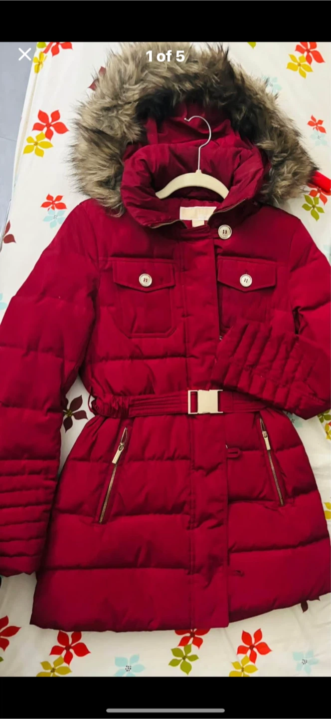 Michael Kors Red Puffer Coat size small - photo 2