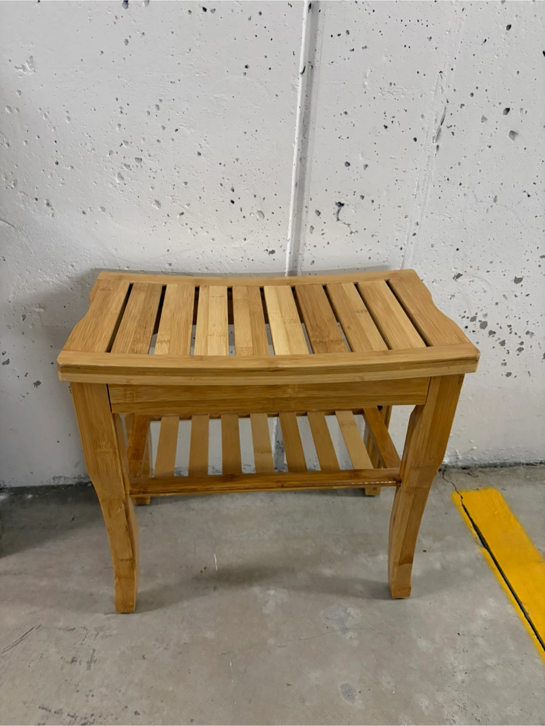 Teak Shower Bench with Shelf