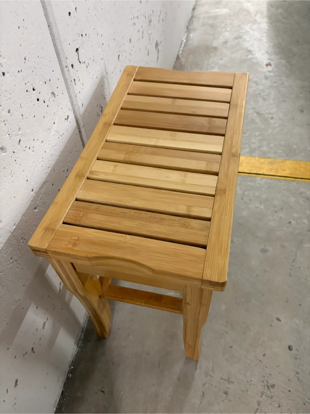 Teak Shower Bench with Shelf - photo 3