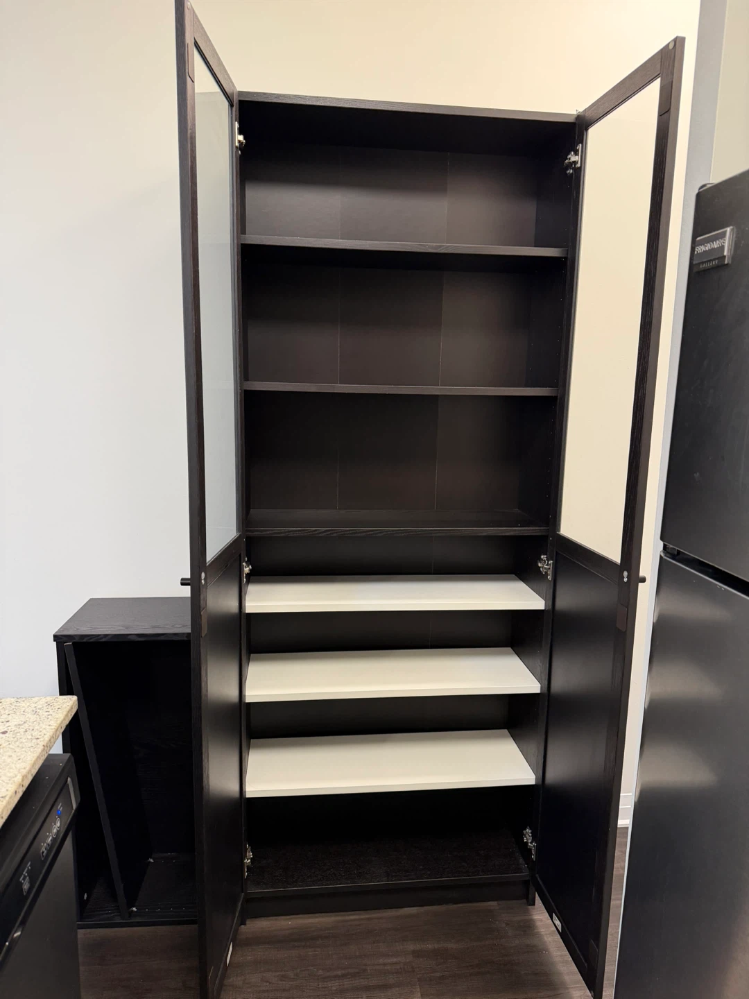 IKEA Billy / Oxberg Bookcase with Height Extension - Black Oak - photo 3