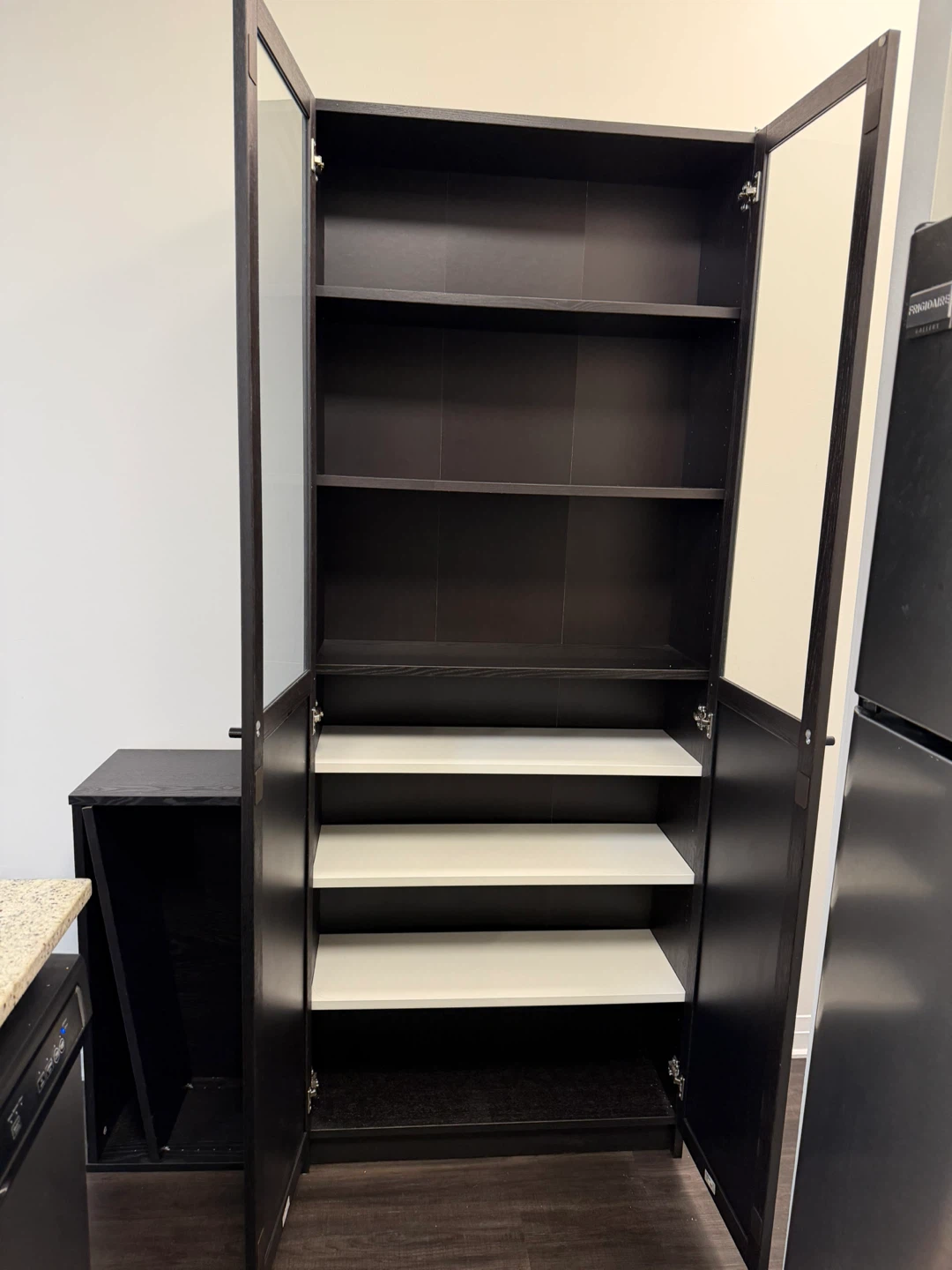 IKEA Billy / Oxberg Bookcase with Height Extension - Black Oak - photo 4