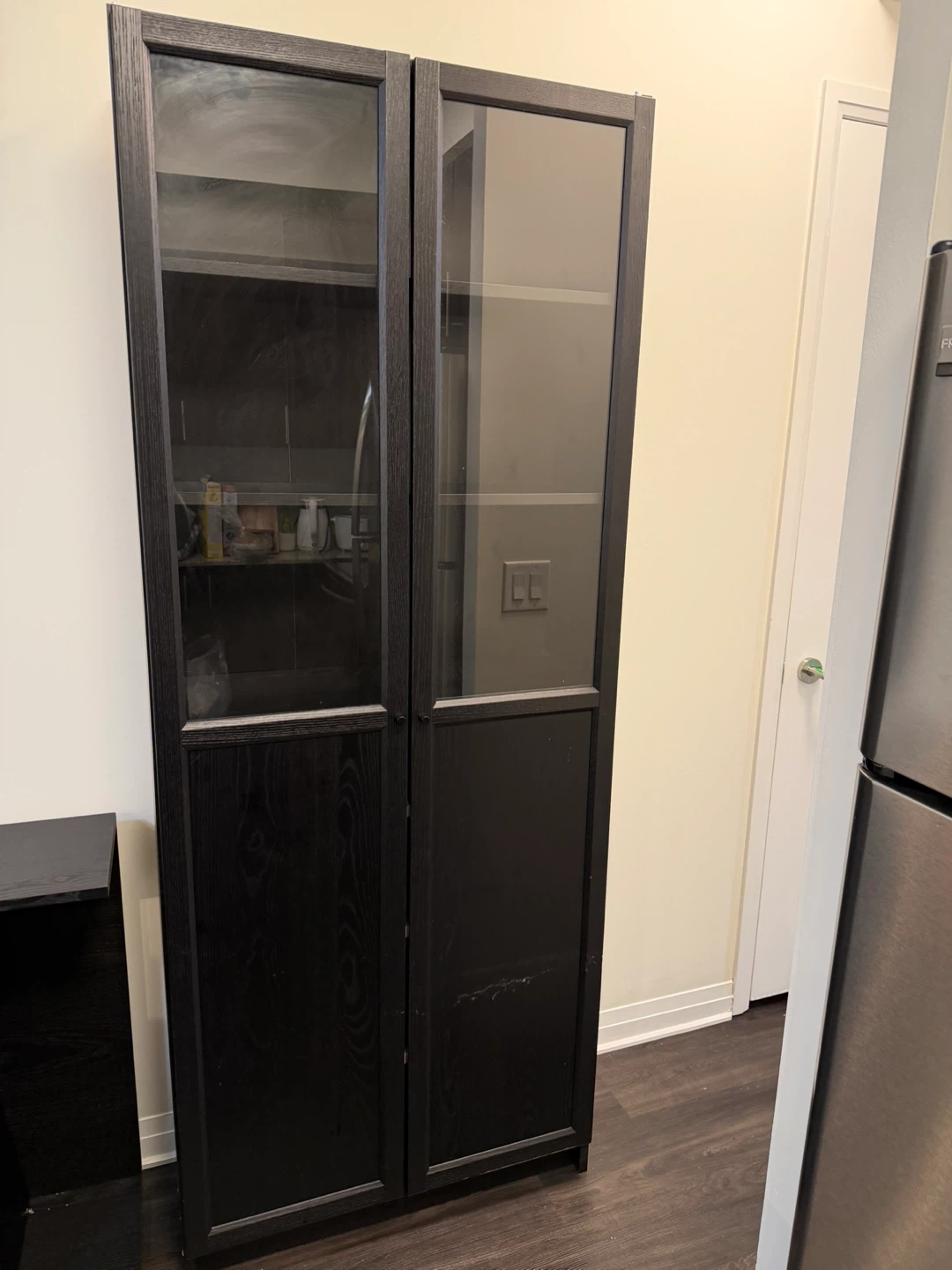 IKEA Billy / Oxberg Bookcase with Height Extension - Black Oak