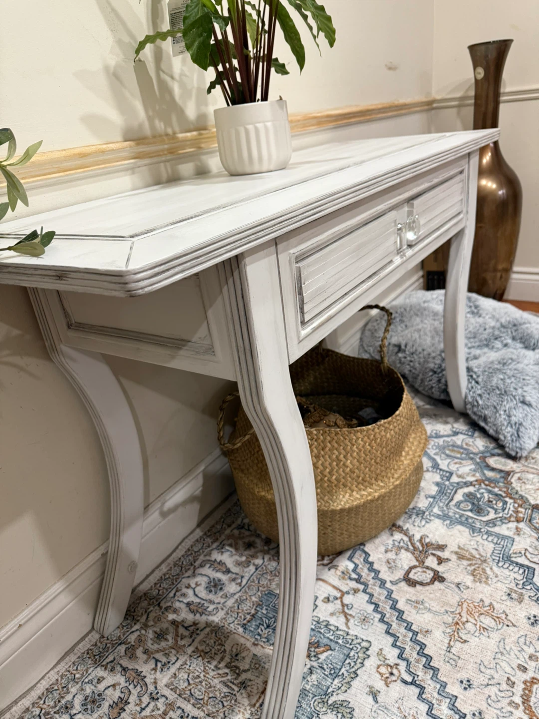 White Wooden Console Table